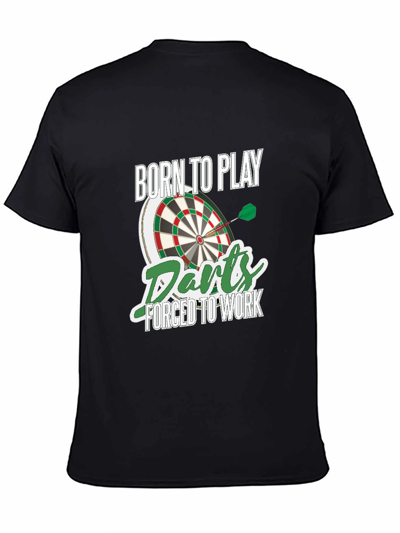 Born to Play Darts Mens Graphic T-Shirt