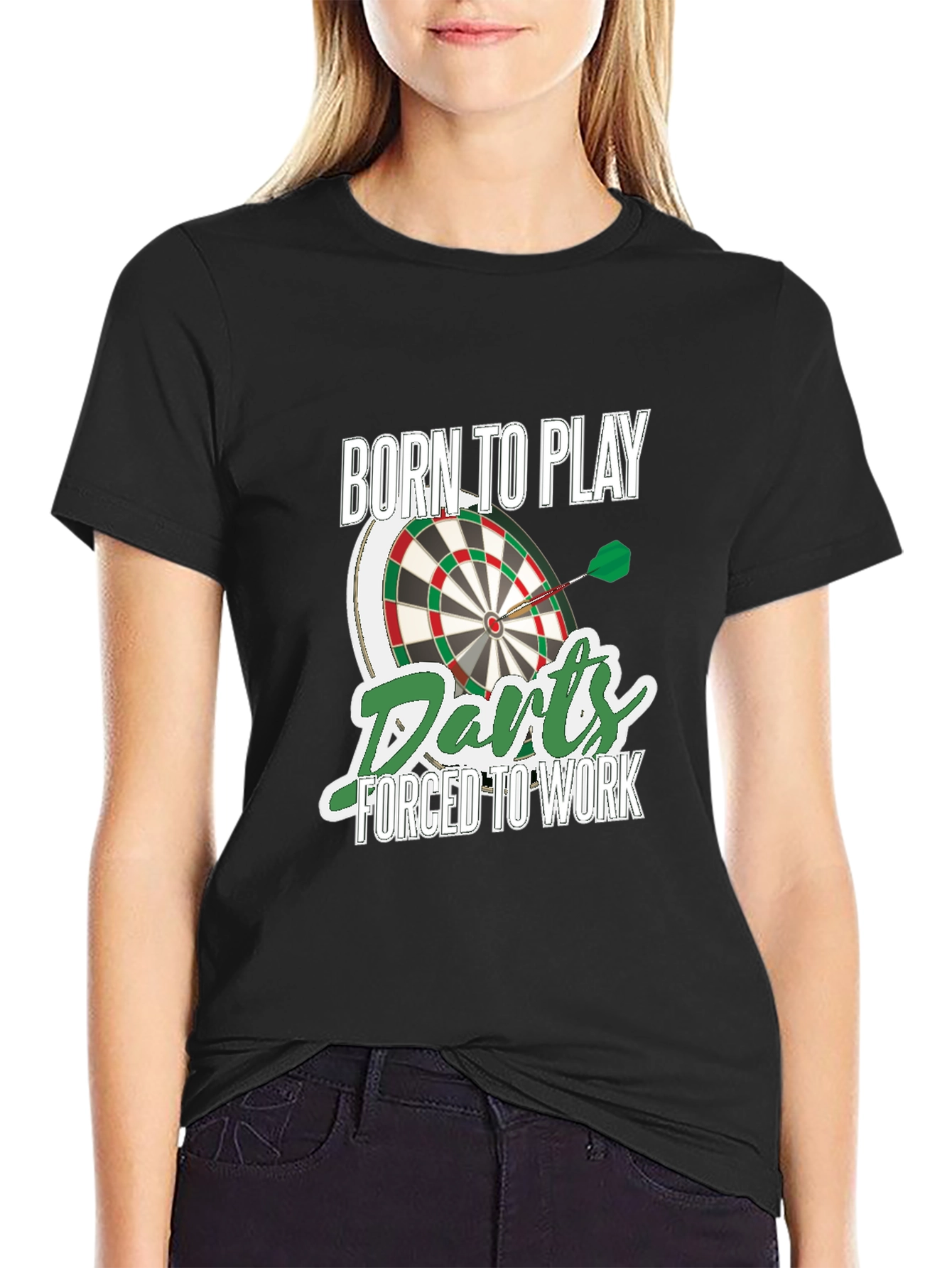 Born to Play Darts Mens Graphic T-Shirt