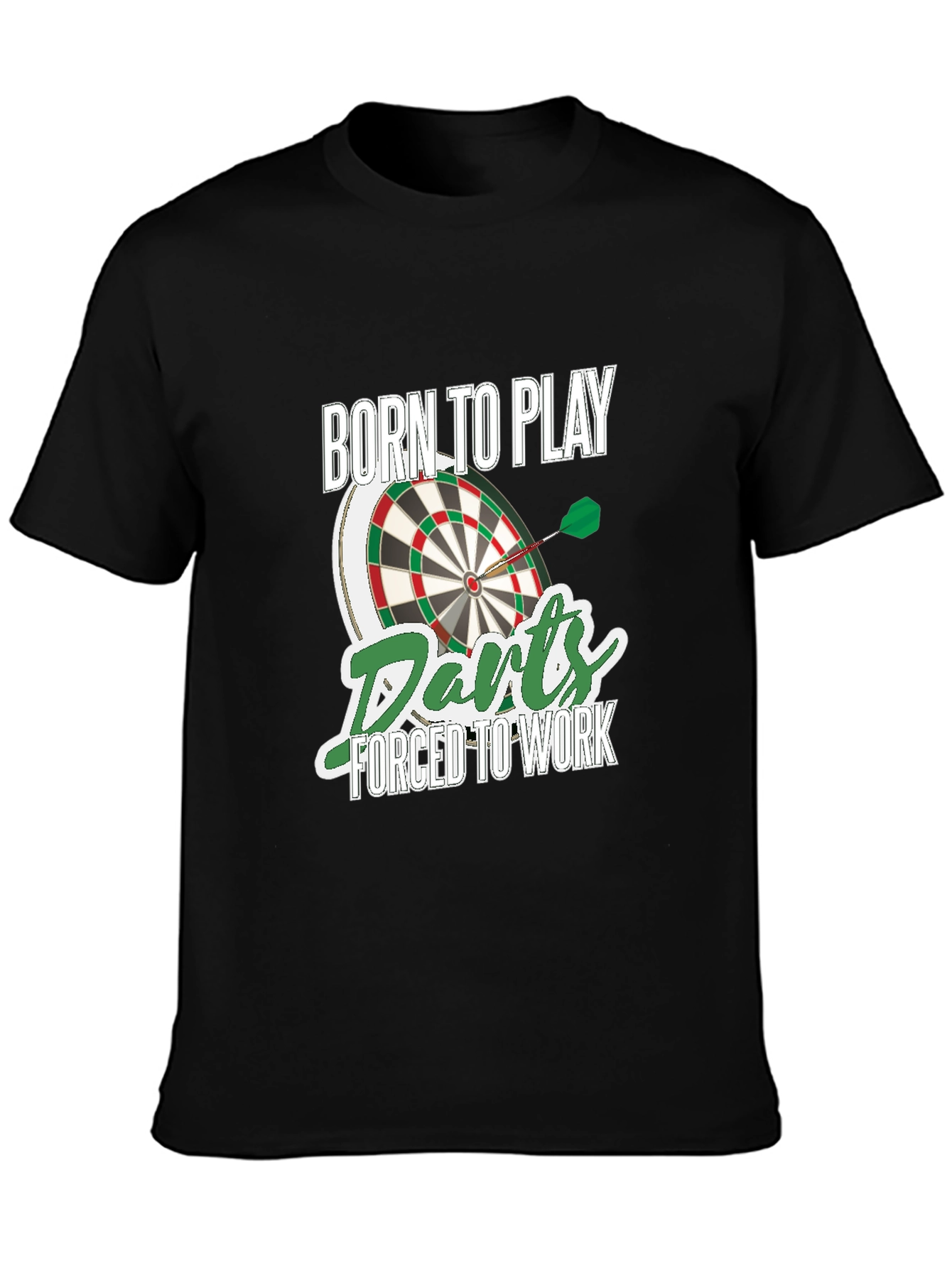 Born to Play Darts Mens Graphic T-Shirt