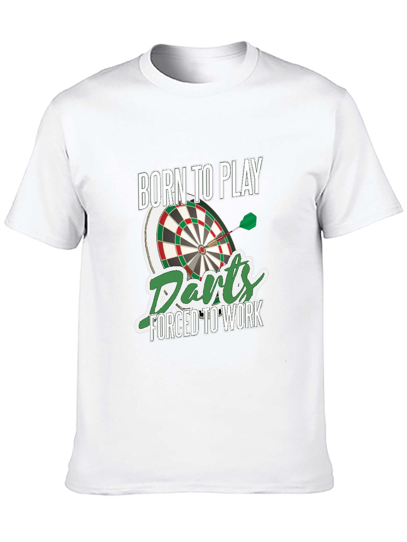 Born to Play Darts Mens Graphic T-Shirt