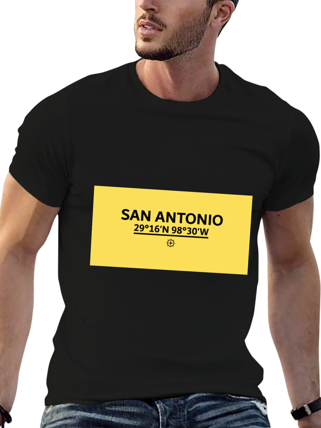 San Antonio Coordinates Graphic T-Shirt