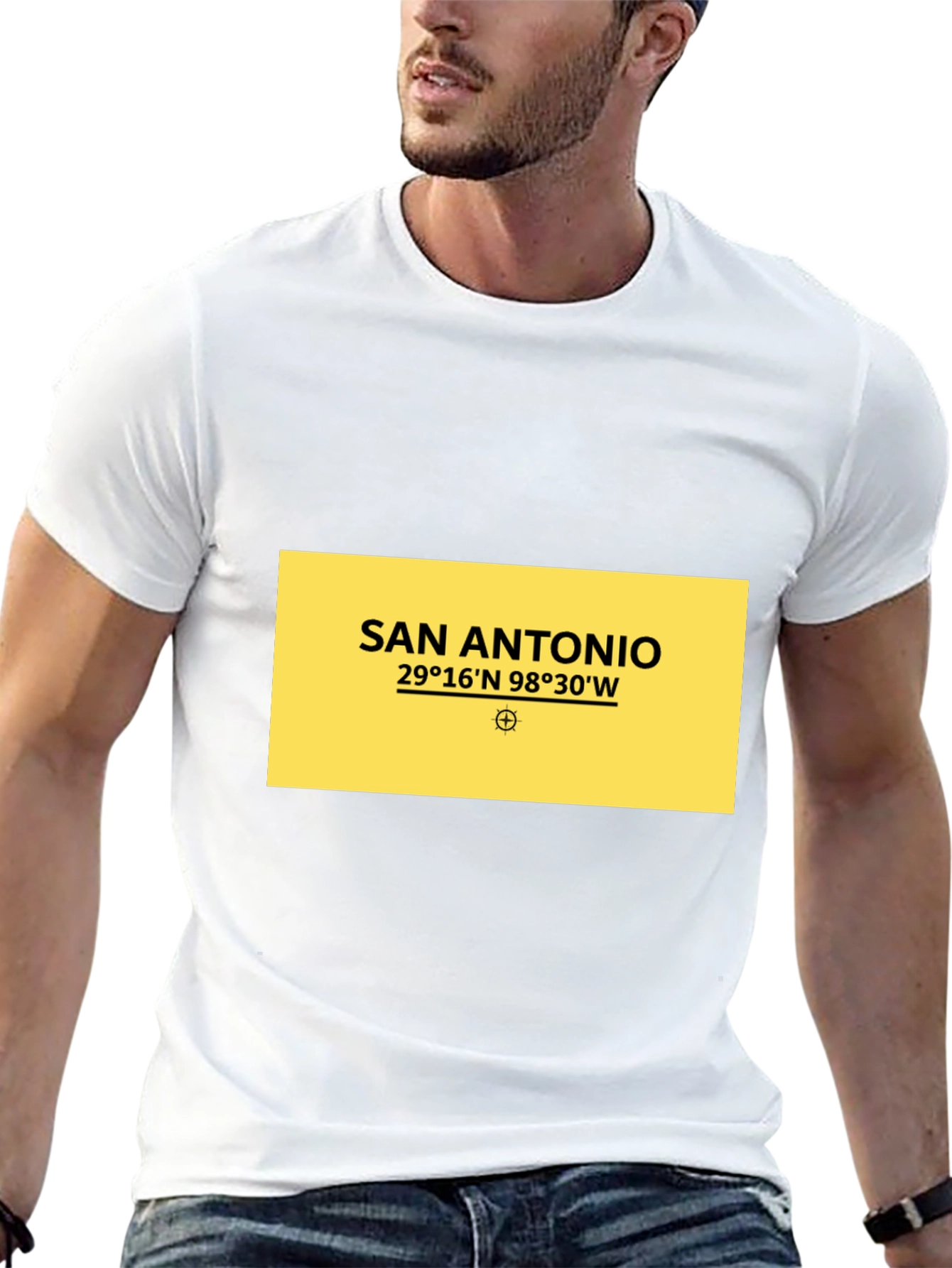 San Antonio Coordinates Graphic T-Shirt