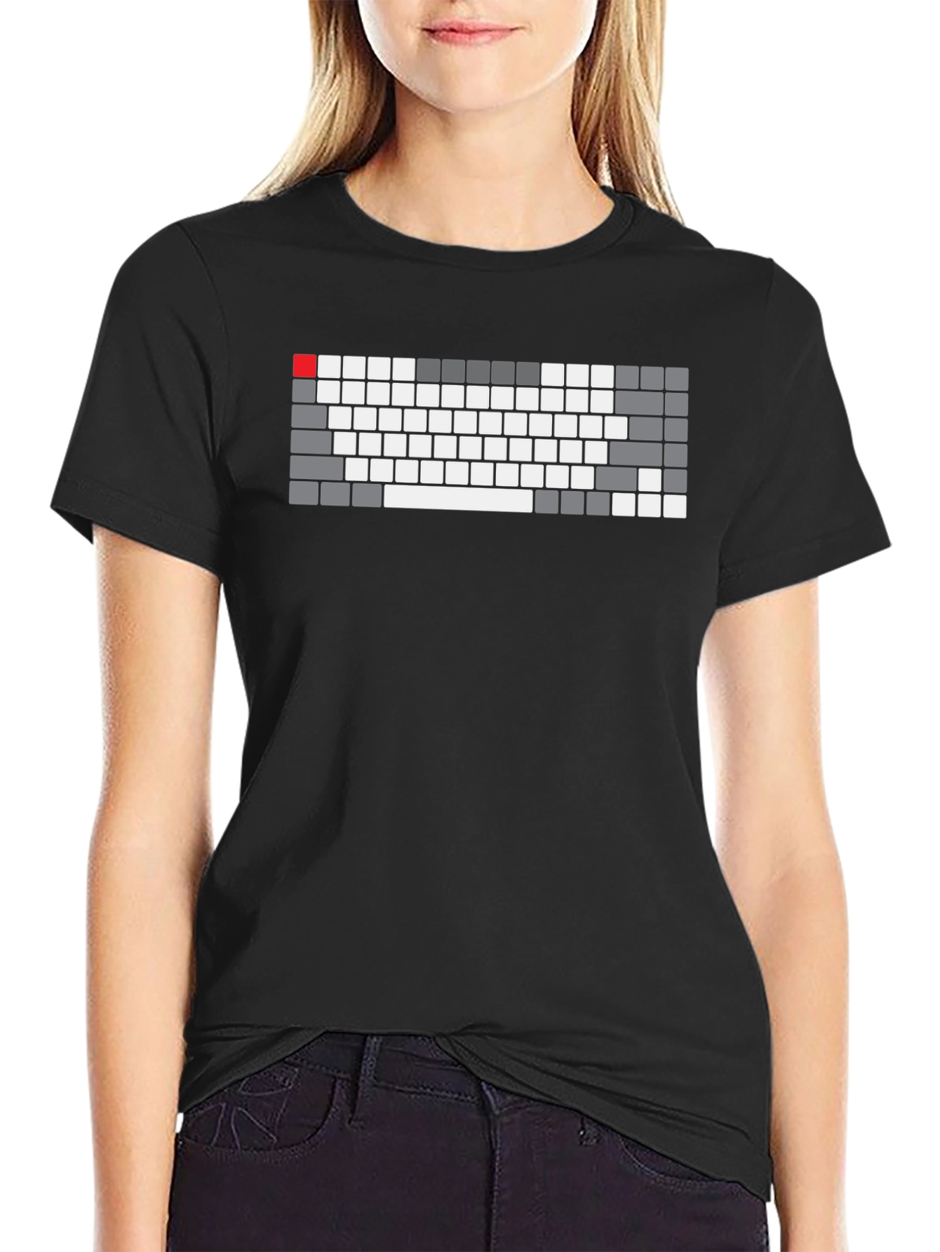 Keyboard Layout Graphic Tee - Black