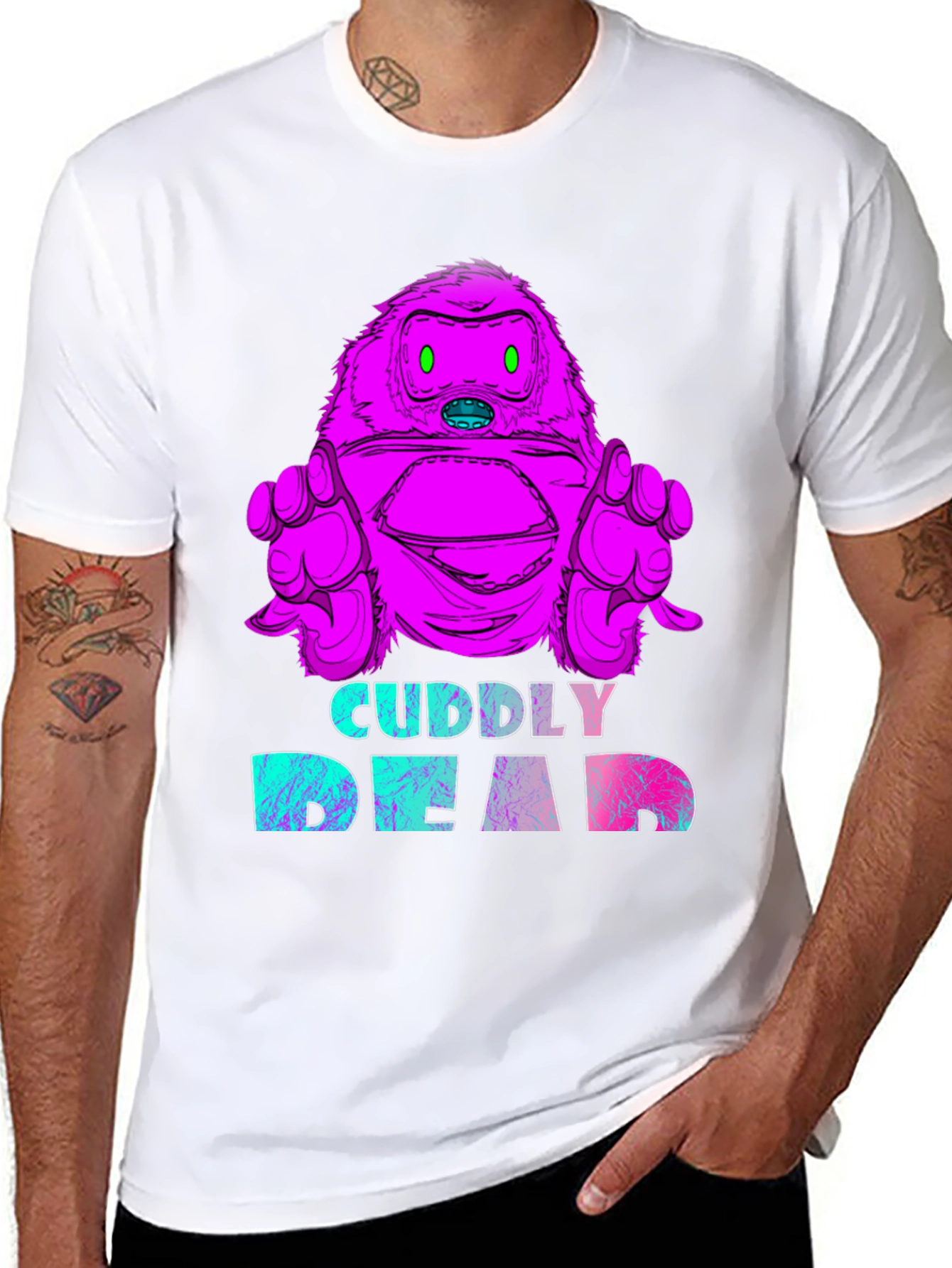 Cuddly Dead Monster Graphic Tee - Black