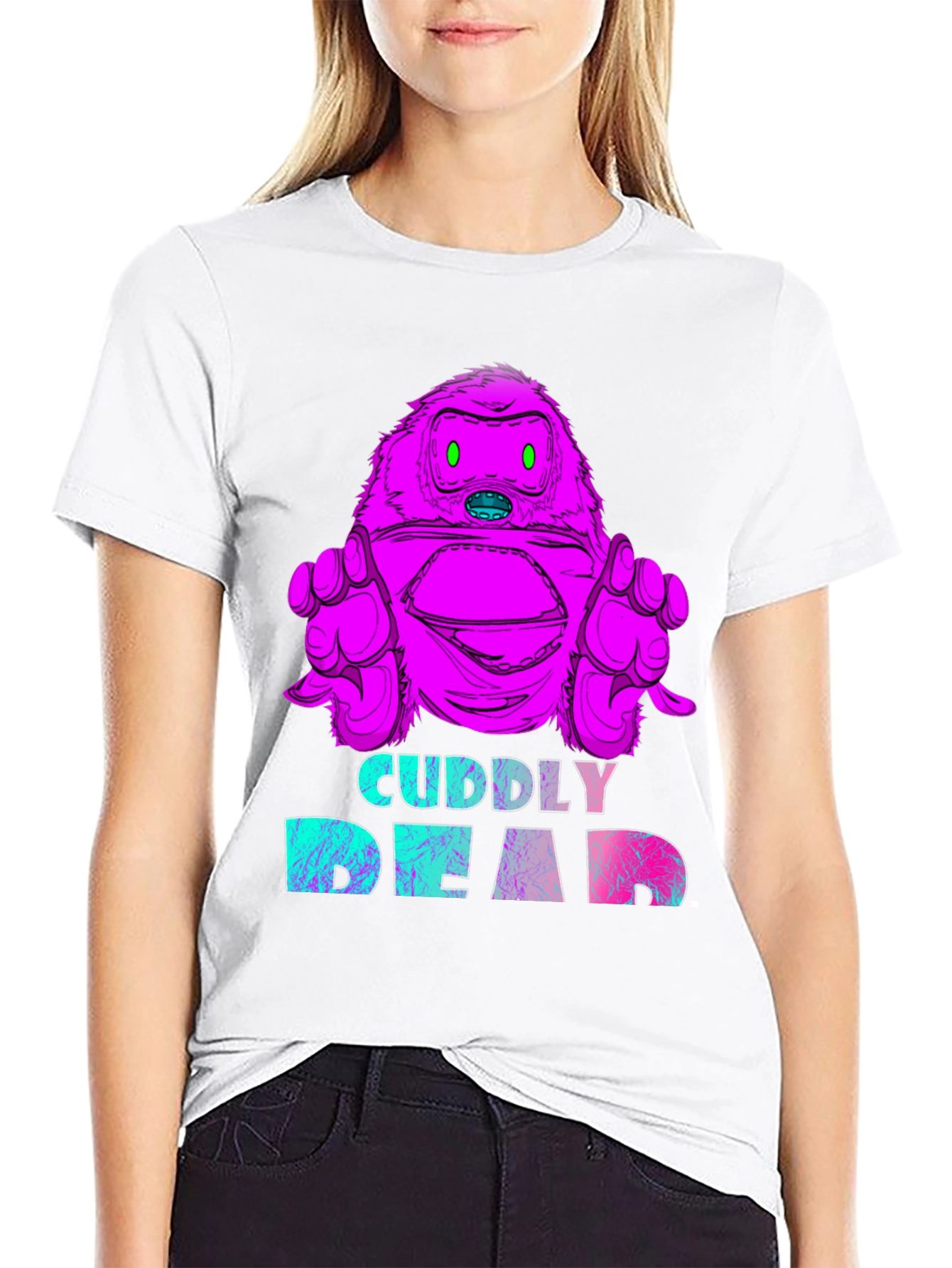 Cuddly Dead Monster Graphic Tee - Black