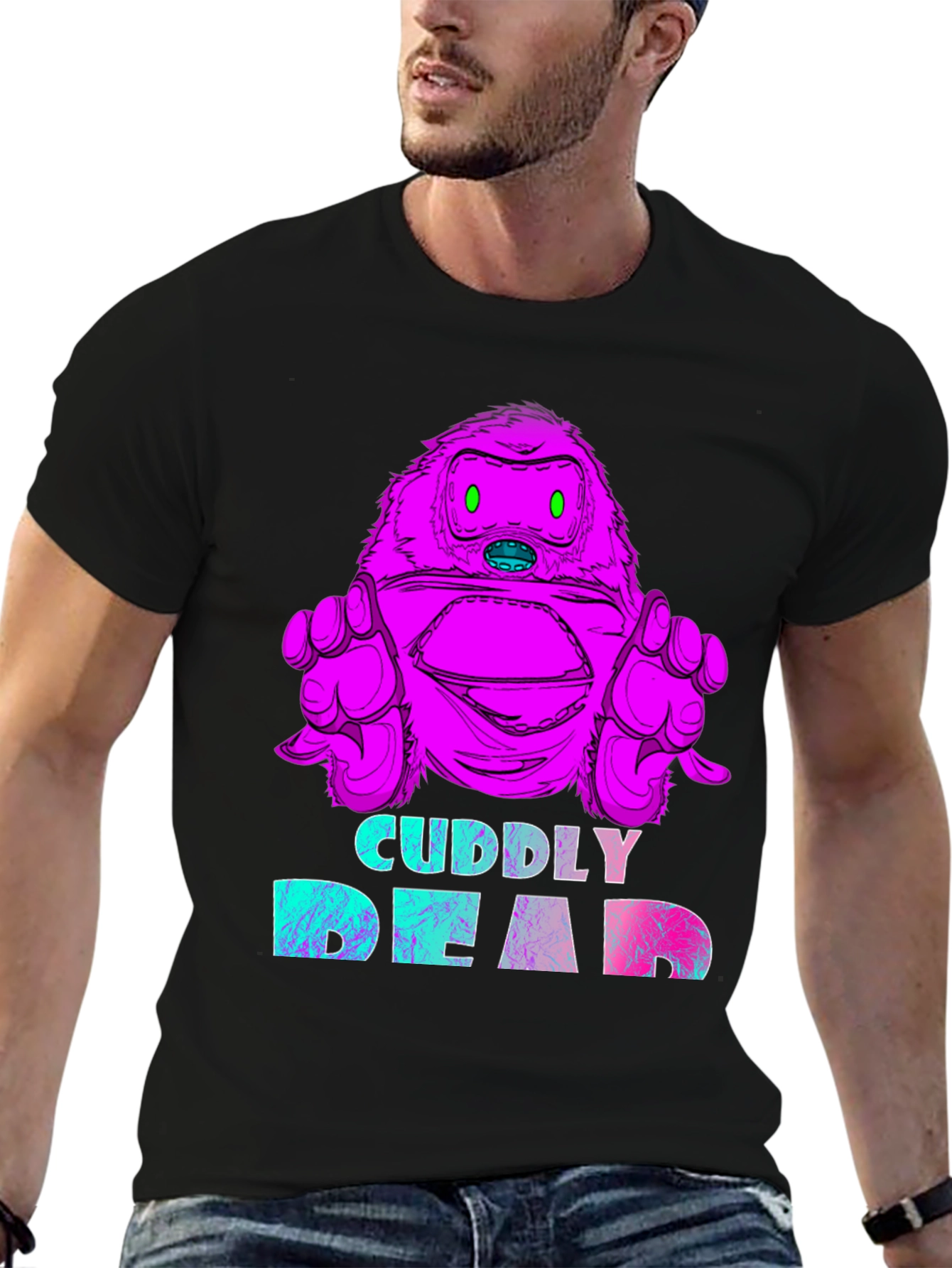 Cuddly Dead Monster Graphic Tee - Black