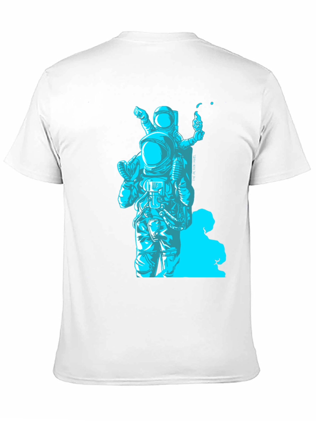Astronaut Graphic T-Shirt - Black Crew Neck Tee