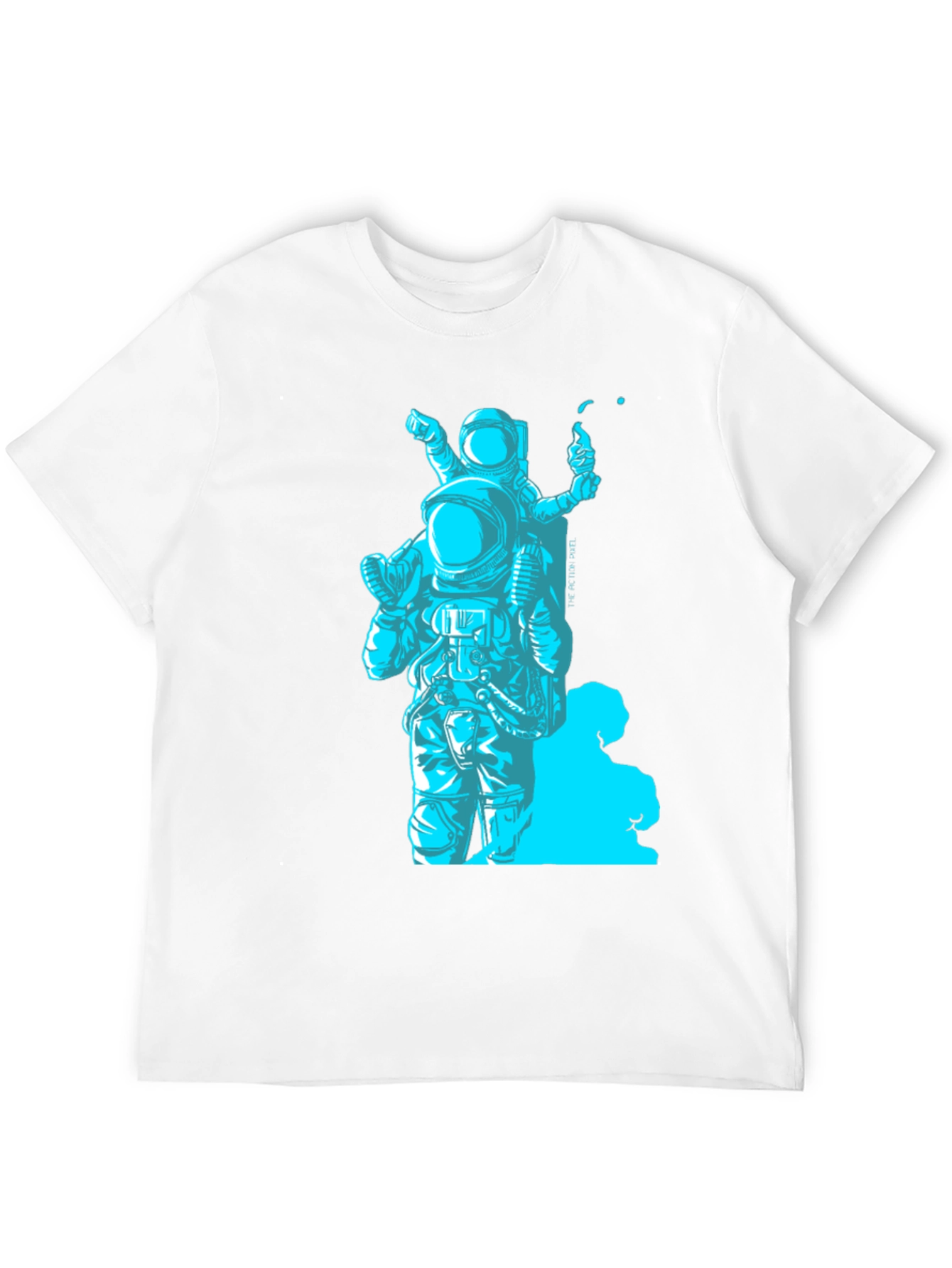 Astronaut Graphic T-Shirt - Black Crew Neck Tee