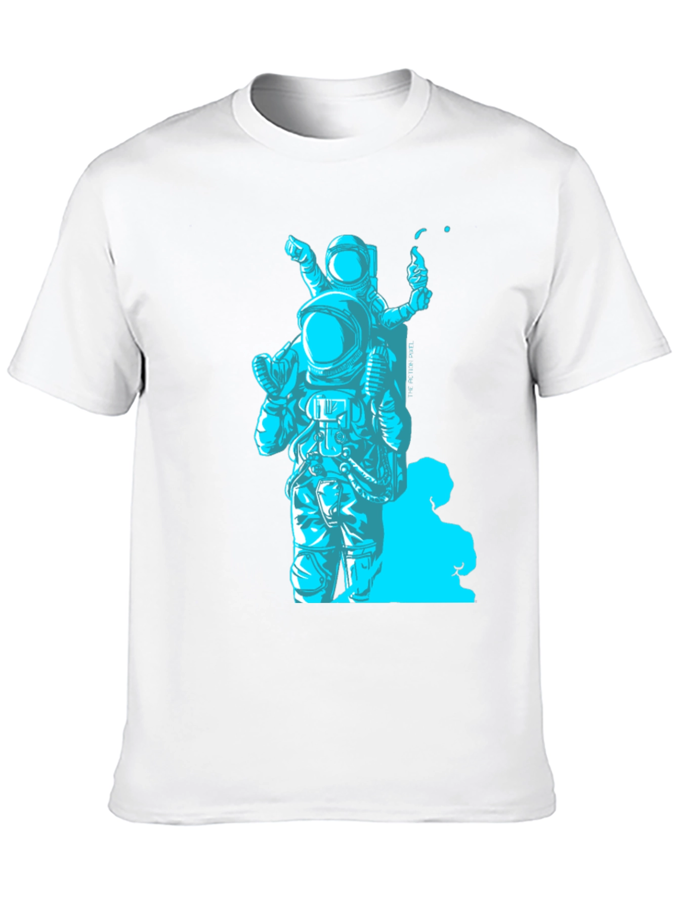 Astronaut Graphic T-Shirt - Black Crew Neck Tee