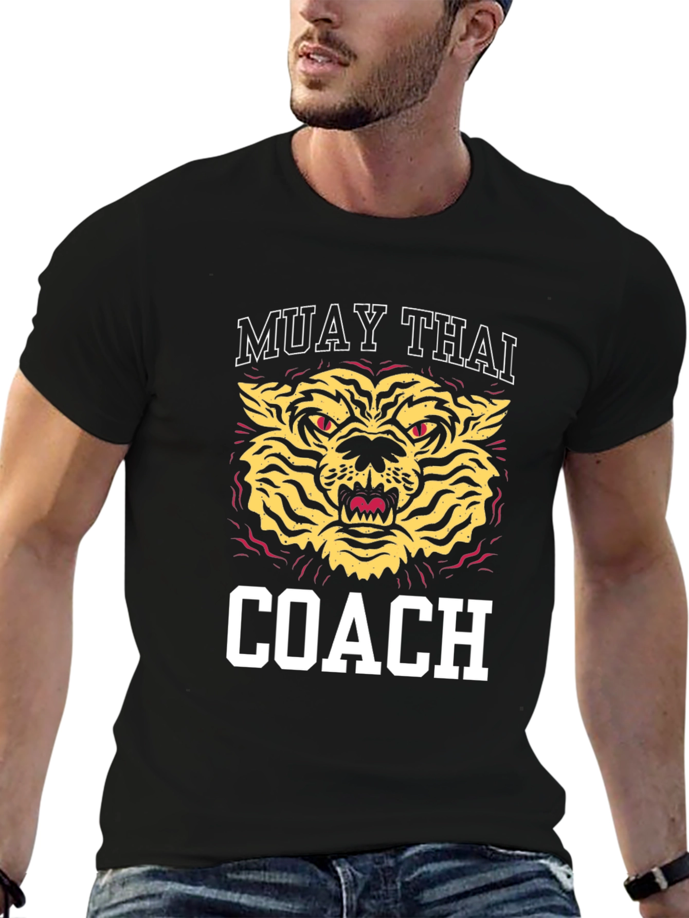 Muay Thai Coach Graphic T-Shirt Tiger Design