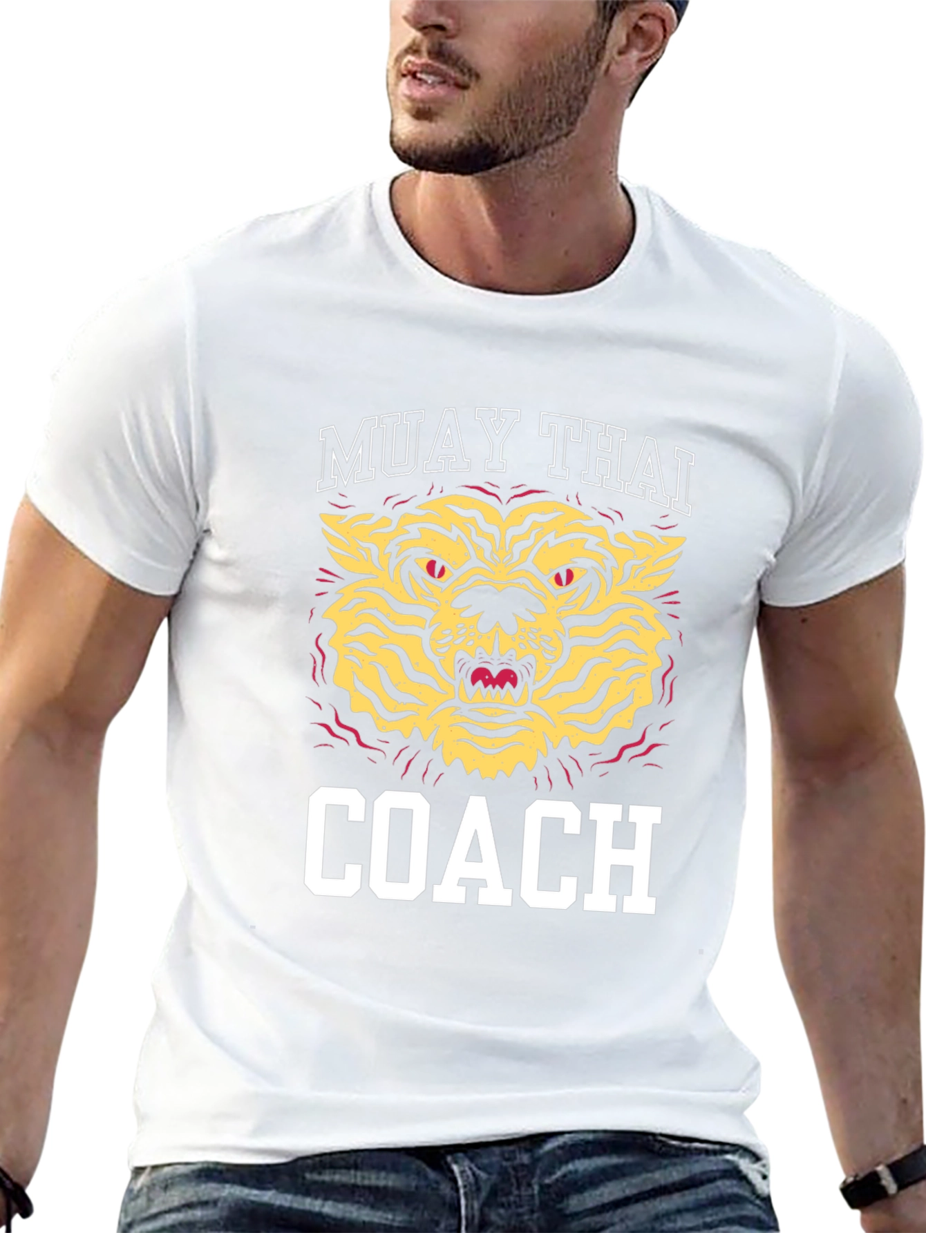Muay Thai Coach Graphic T-Shirt Tiger Design
