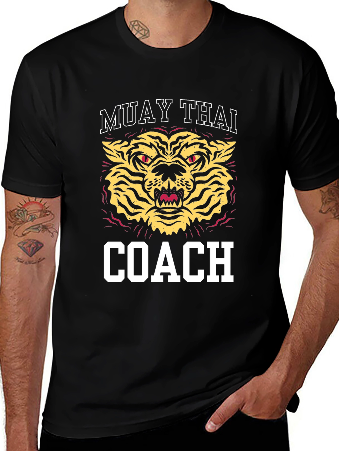 Muay Thai Coach Graphic T-Shirt Tiger Design