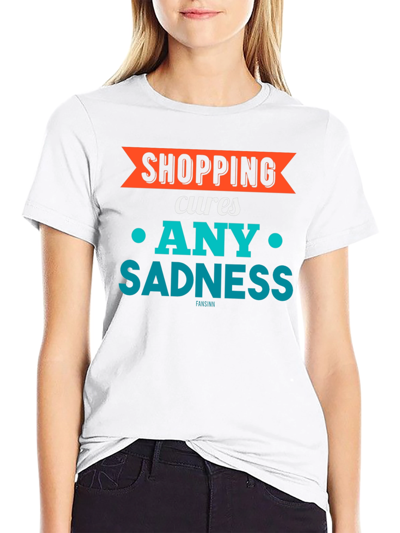 Shopping Cures Sadness Graphic T-Shirt
