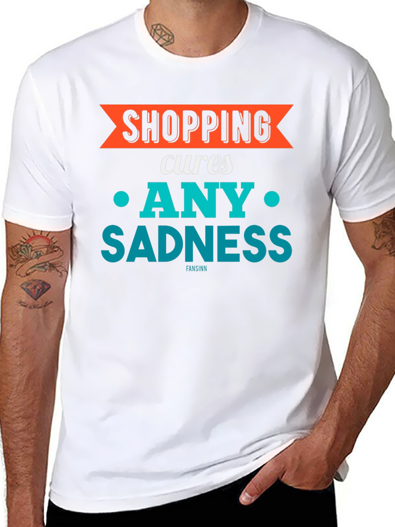 Shopping Cures Sadness Graphic T-Shirt