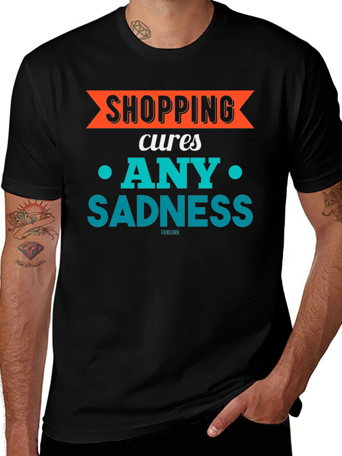 Shopping Cures Sadness Graphic T-Shirt