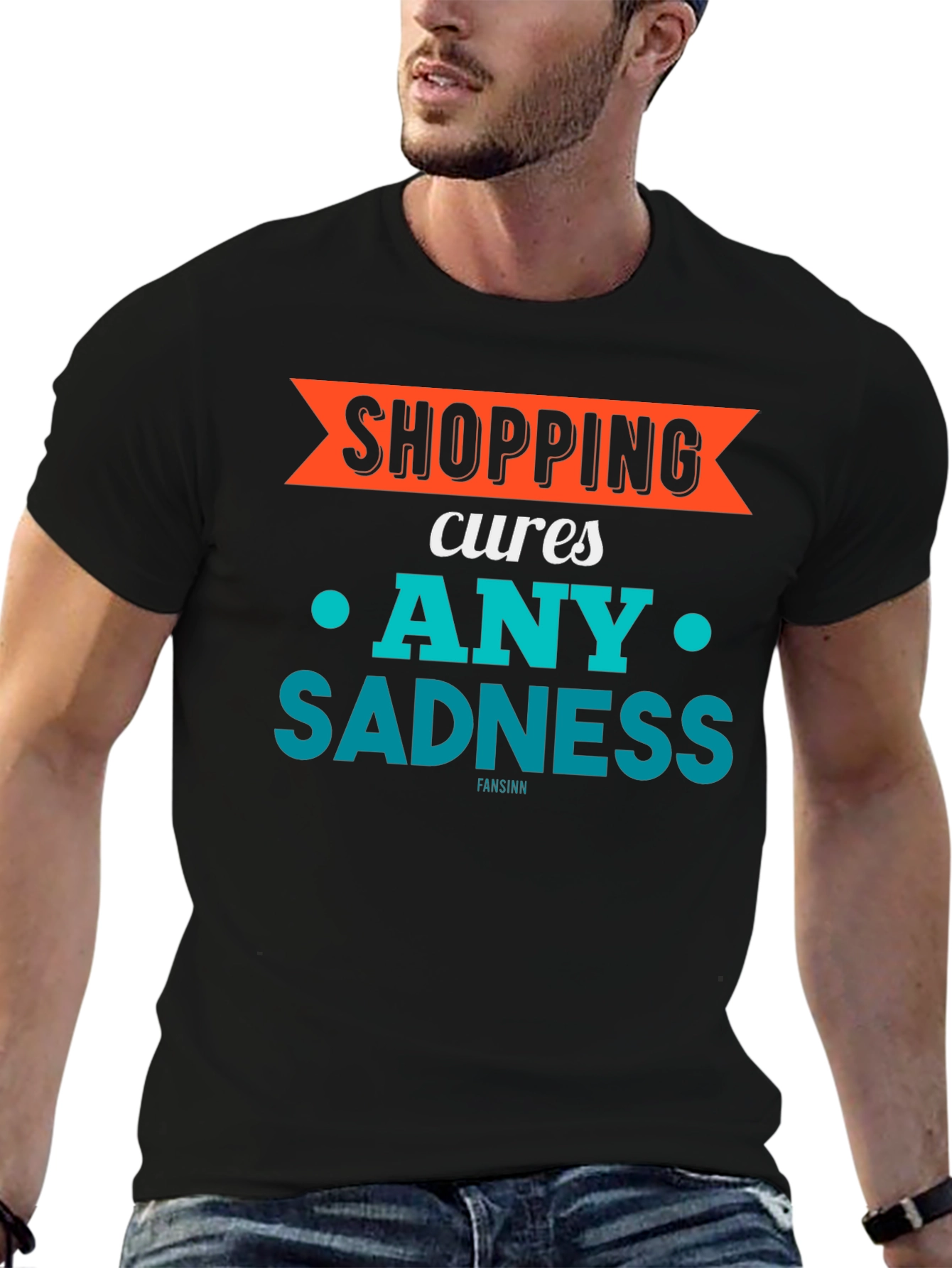 Shopping Cures Sadness Graphic T-Shirt