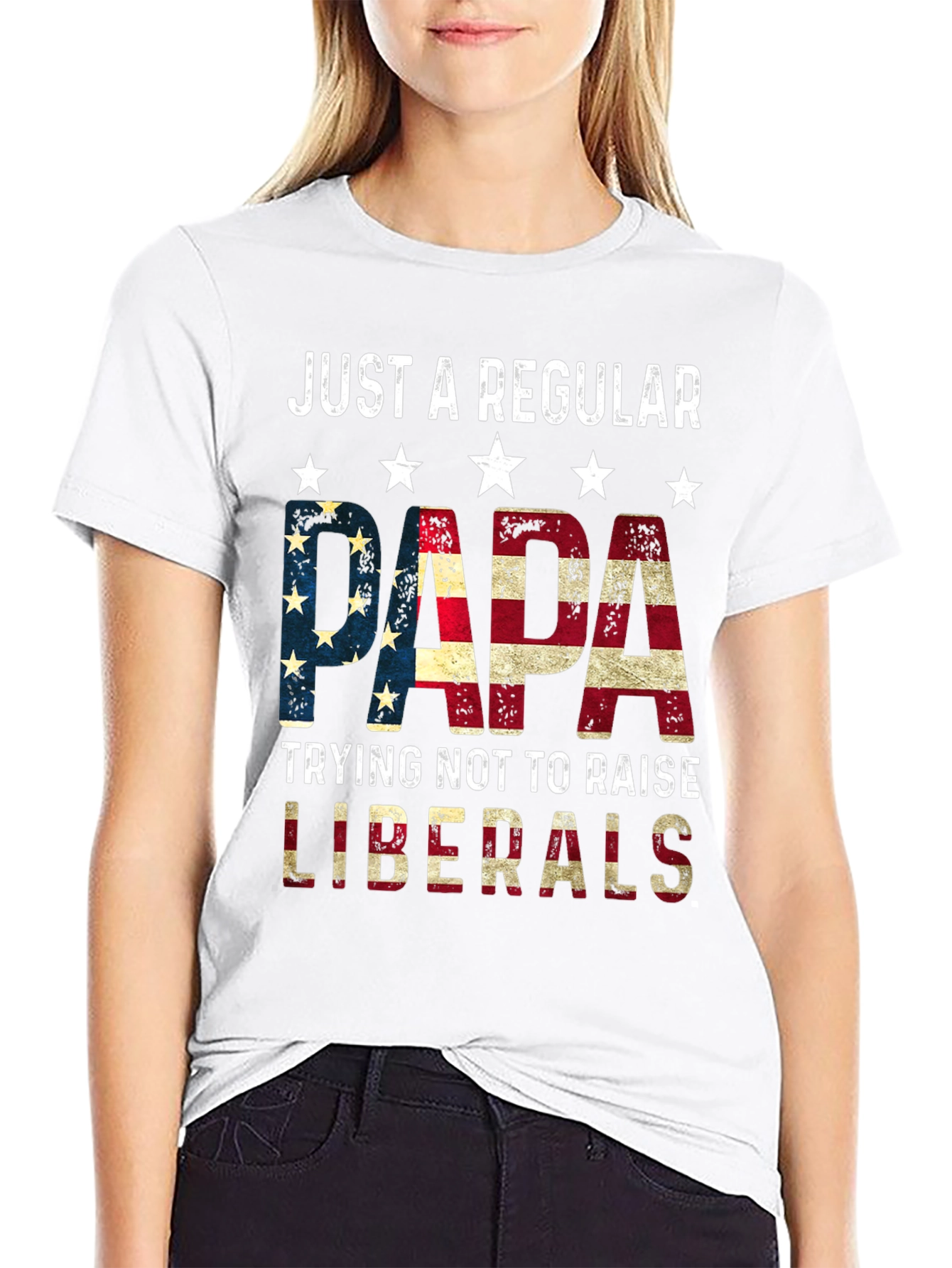 Regular Papa USA Flag Graphic Tee