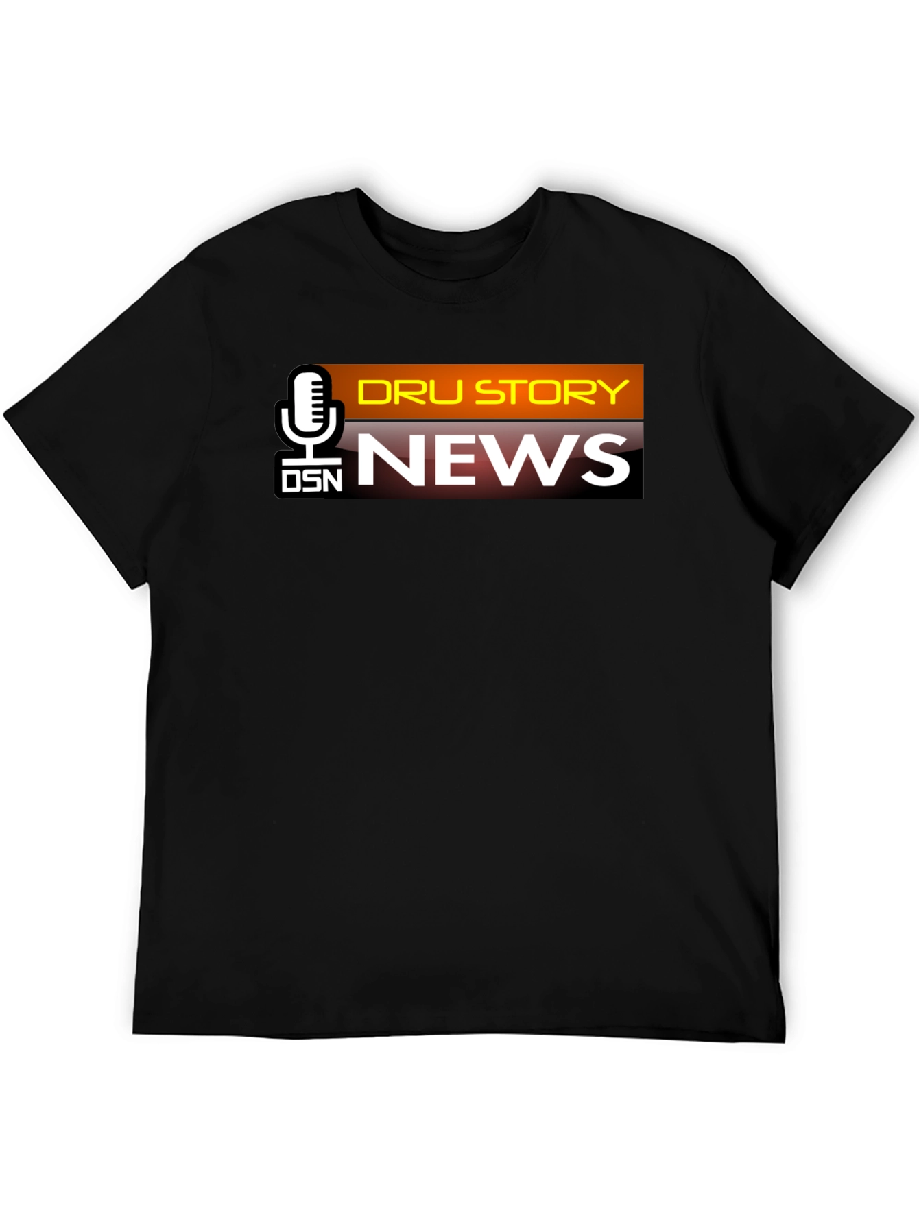 DSN Dru Story News Black T-Shirt
