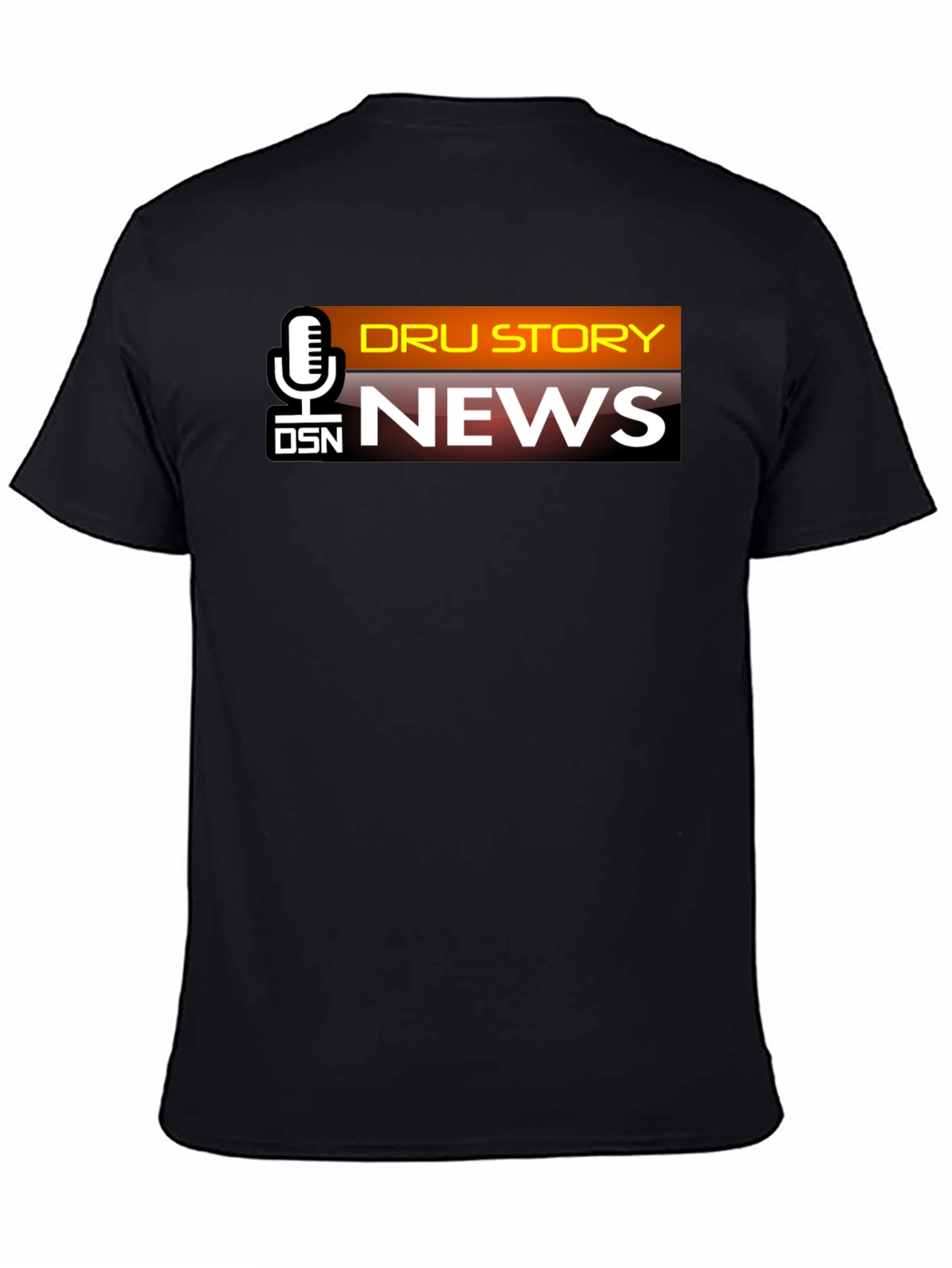 DSN Dru Story News Black T-Shirt