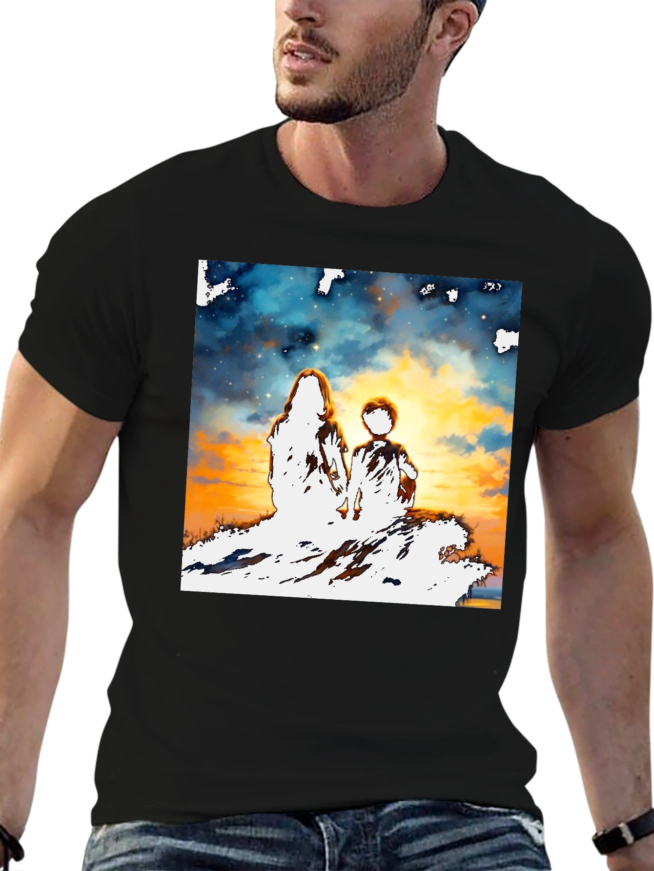 Sunset Child & Mother Graphic Tee