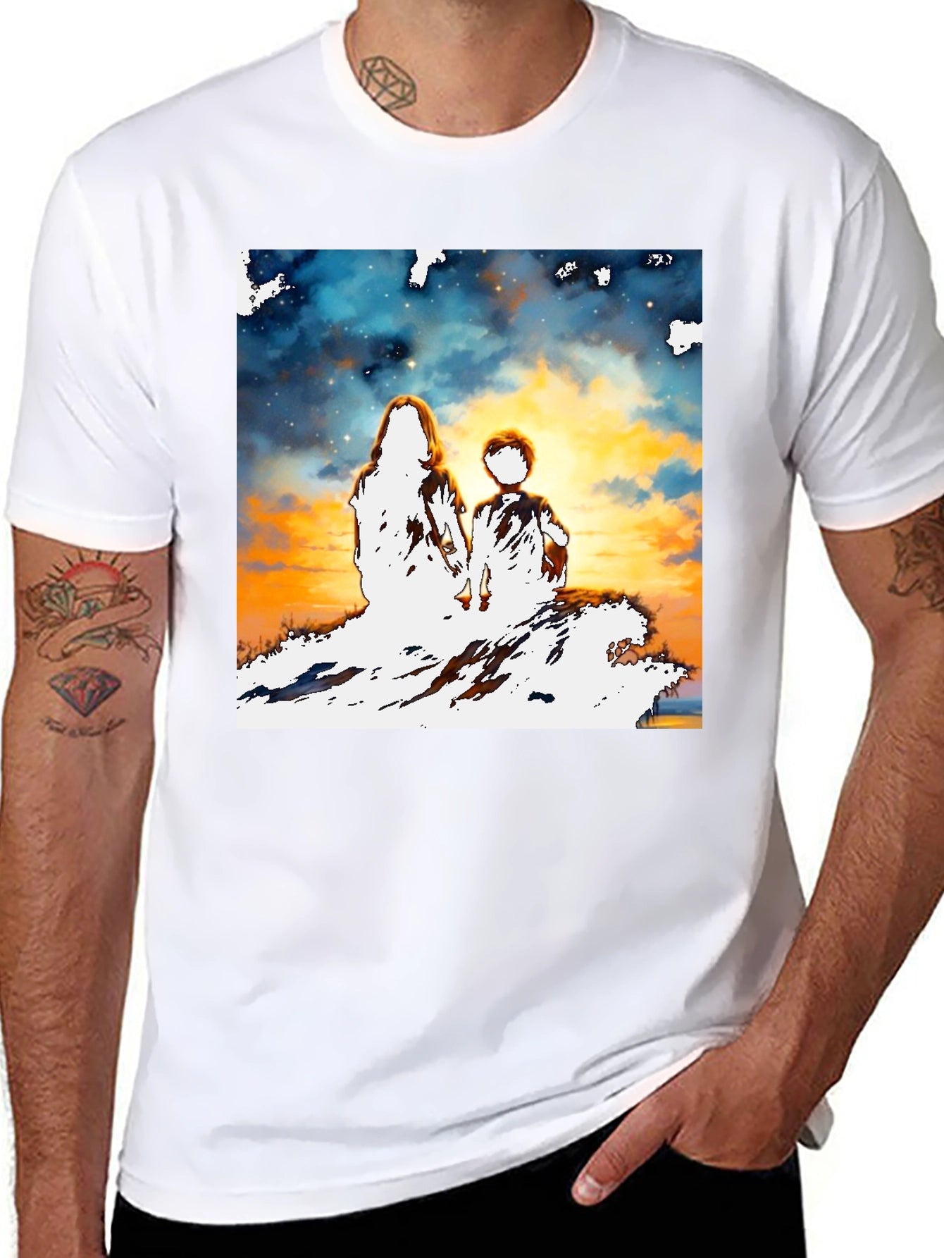 Sunset Child & Mother Graphic Tee