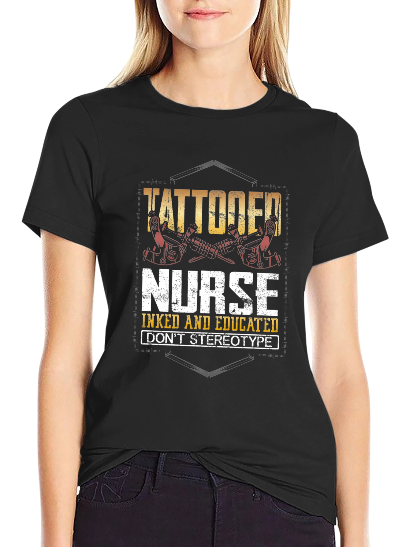 Tattooed Nurse Graphic Tee - Inked & Educated!