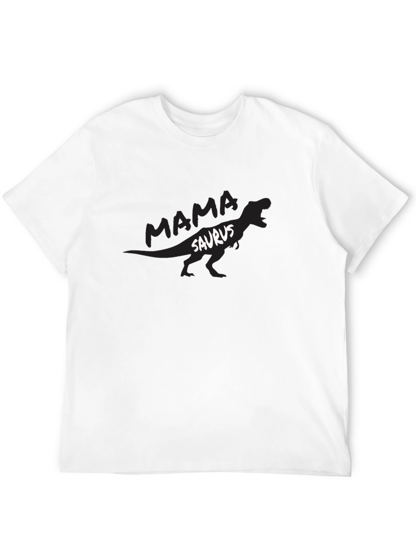 Mama Saurus T-Shirt - Black Dinosaur Tee