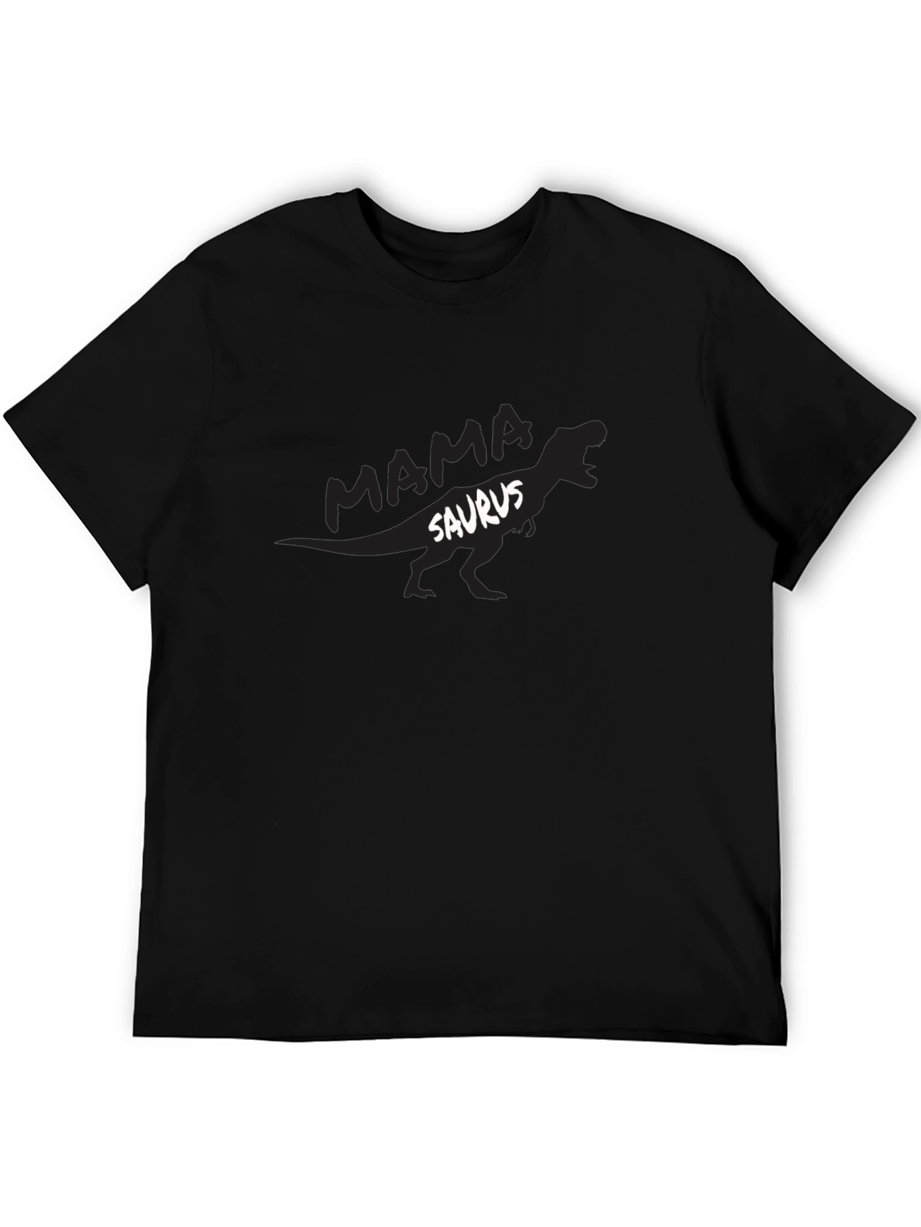 Mama Saurus T-Shirt - Black Dinosaur Tee