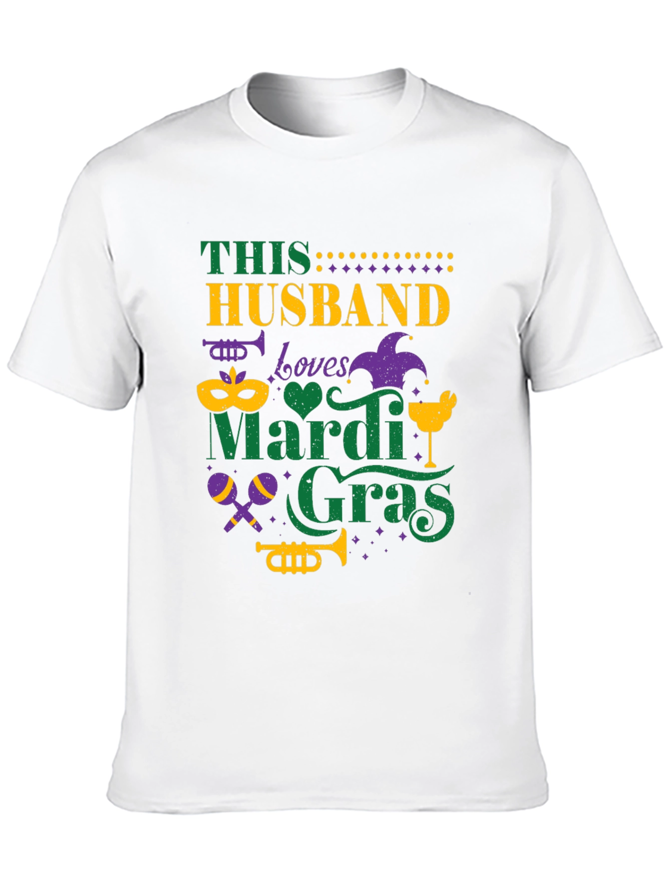 Husband Mardi Gras T-Shirt - Fun Carnival Tee