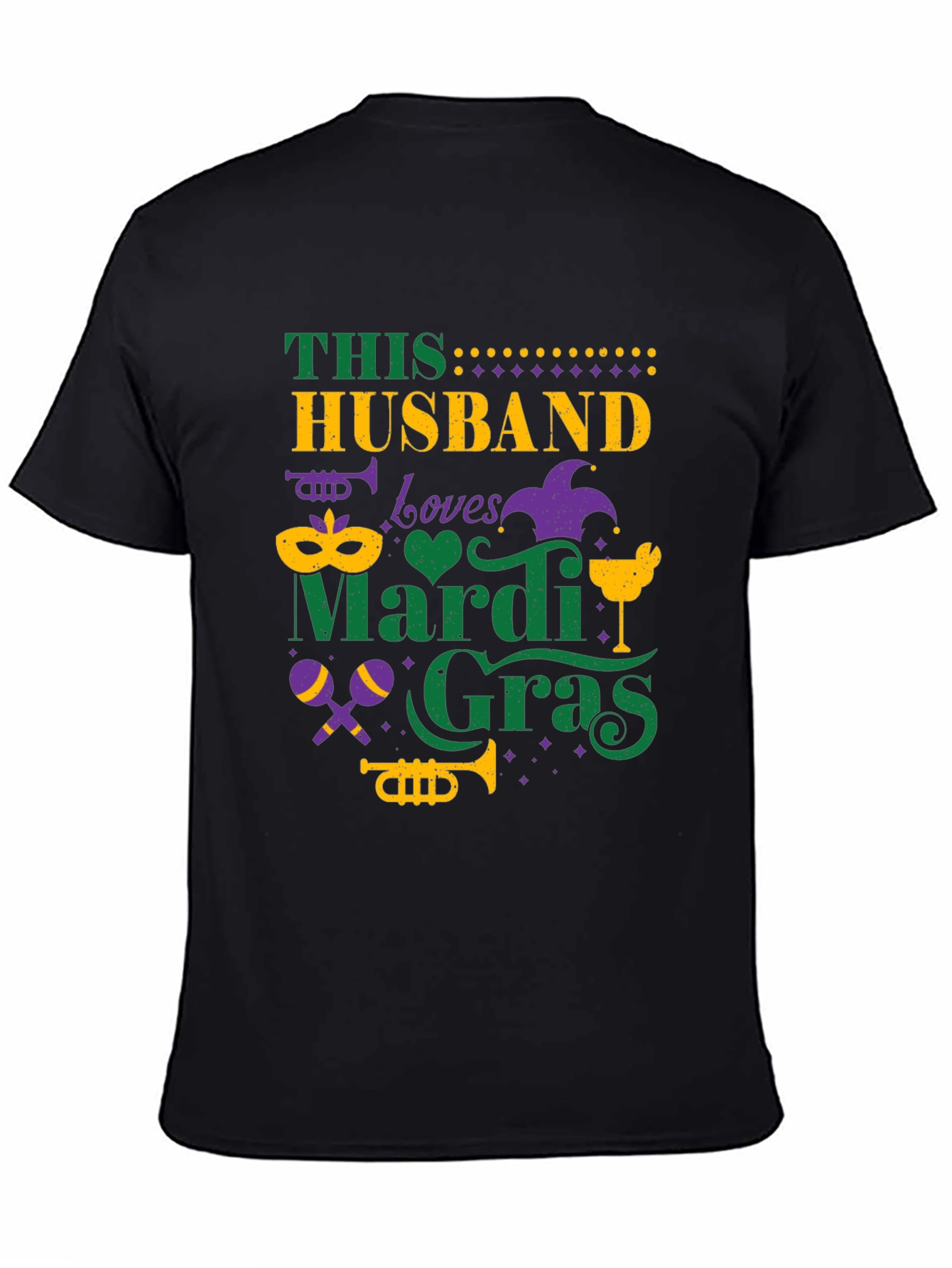 Husband Mardi Gras T-Shirt - Fun Carnival Tee