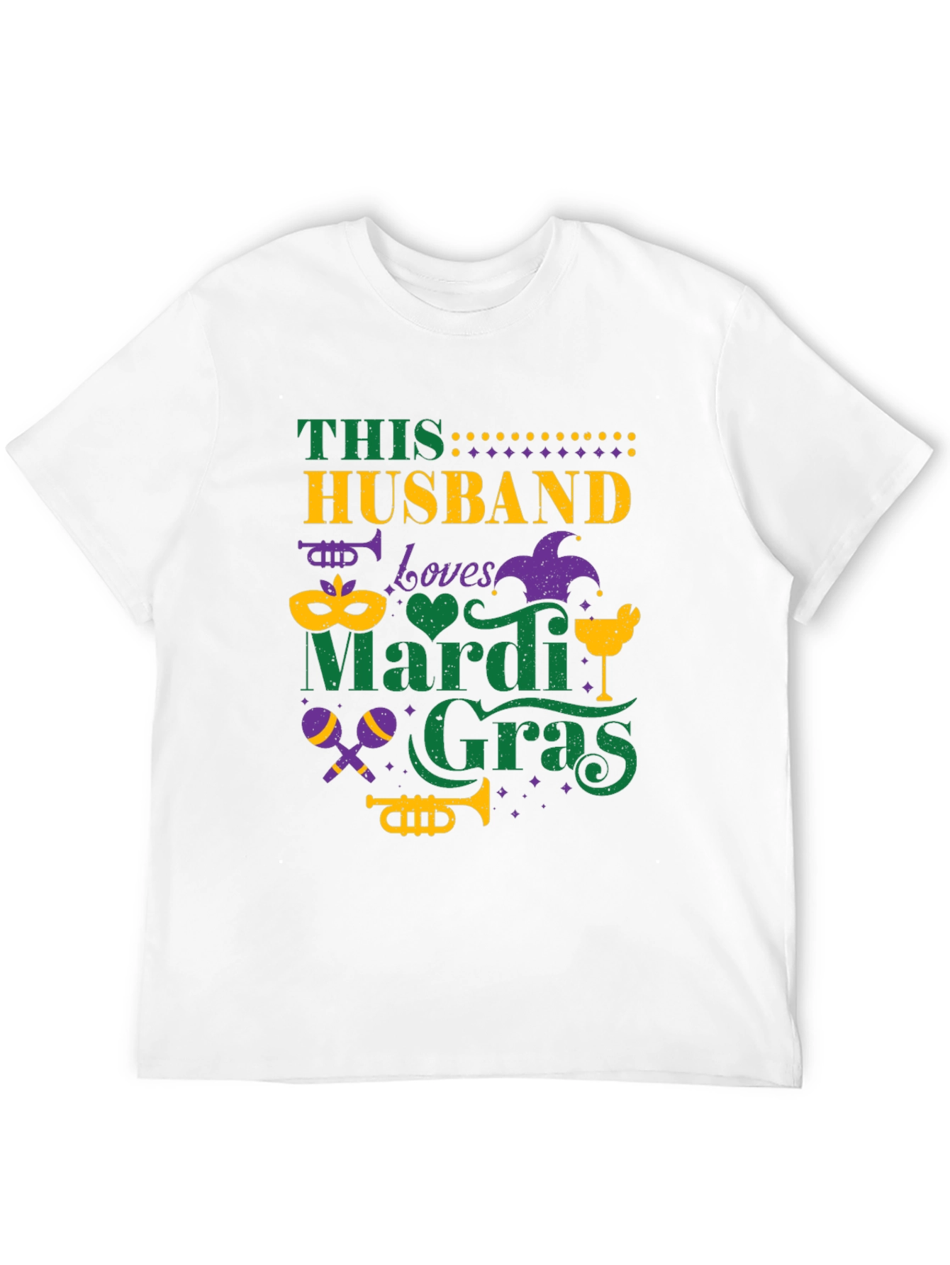 Husband Mardi Gras T-Shirt - Fun Carnival Tee