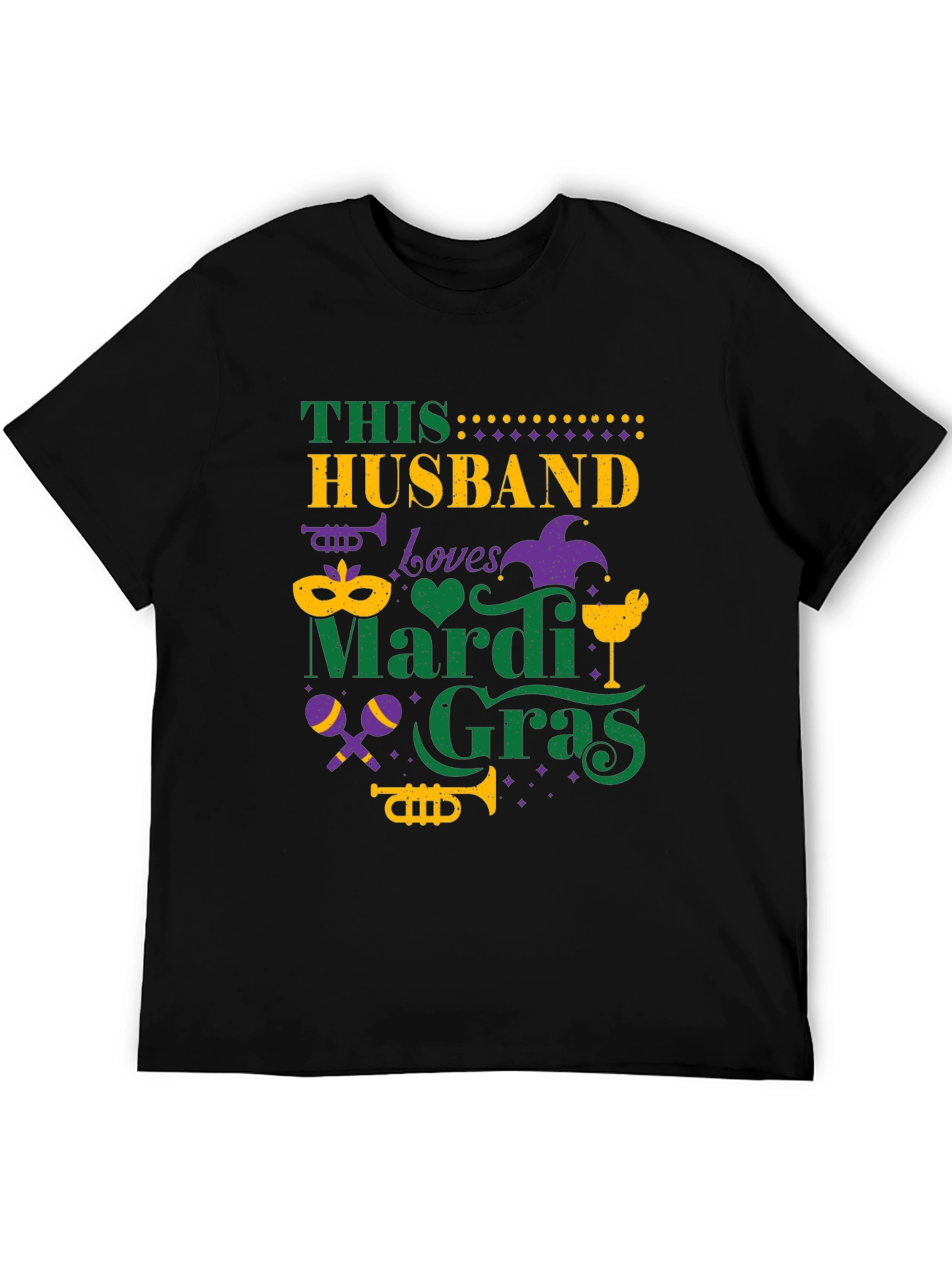 Husband Mardi Gras T-Shirt - Fun Carnival Tee