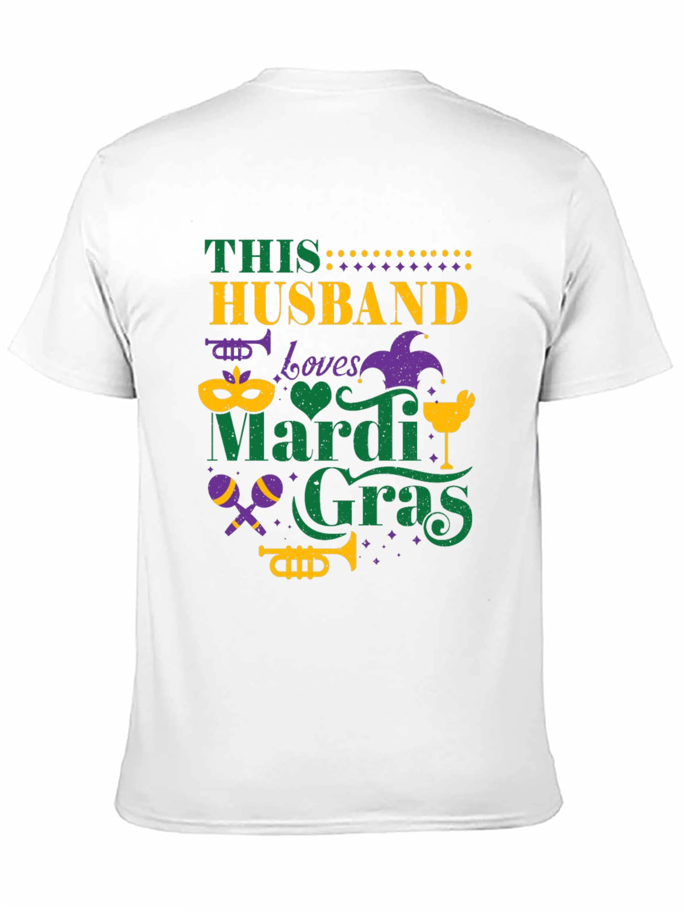 Husband Mardi Gras T-Shirt - Fun Carnival Tee