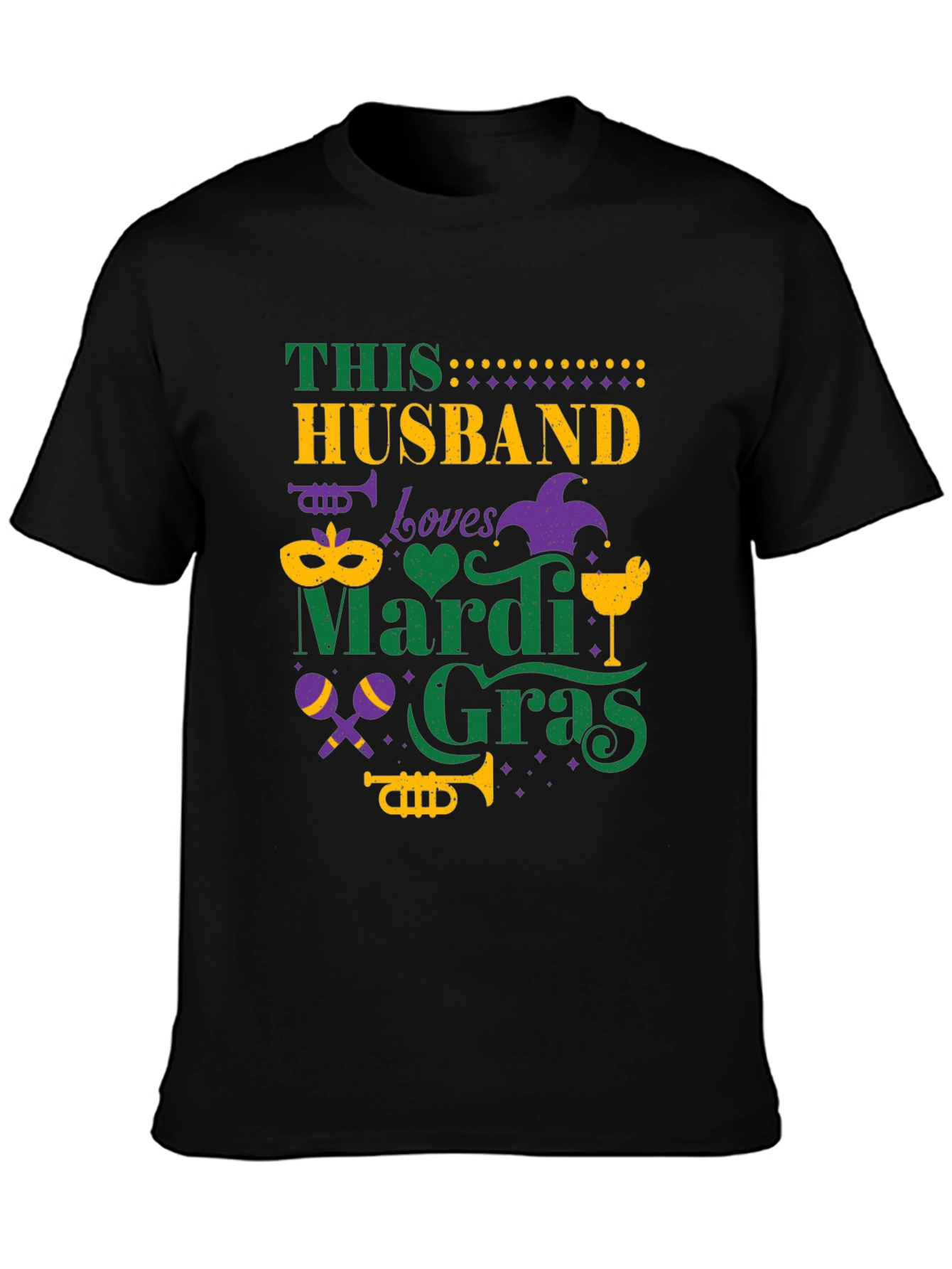 Husband Mardi Gras T-Shirt - Fun Carnival Tee