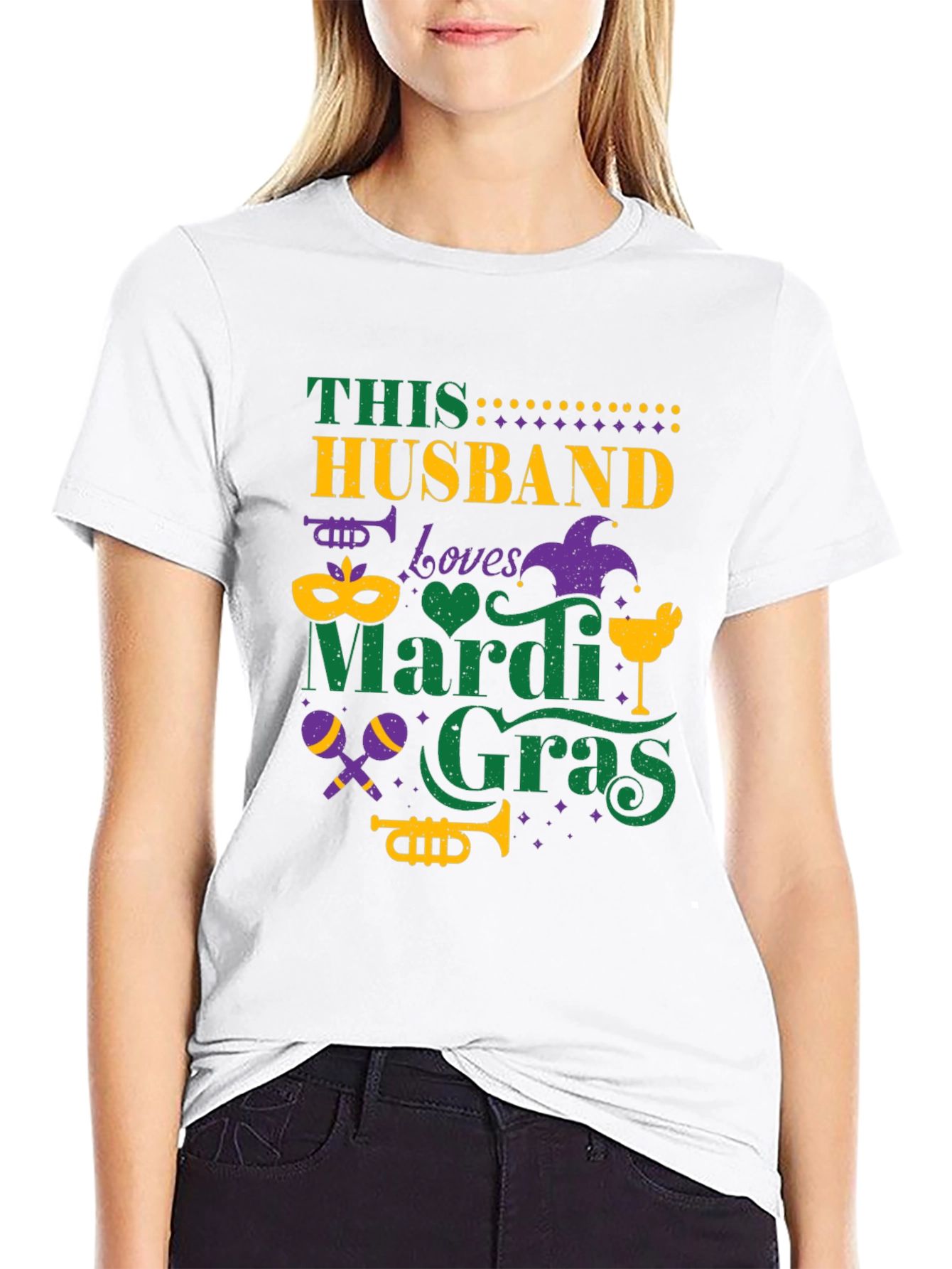 Husband Mardi Gras T-Shirt - Fun Carnival Tee