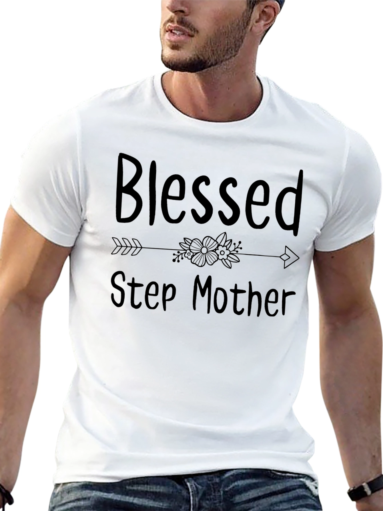 Blessed Step Mother Black T-Shirt