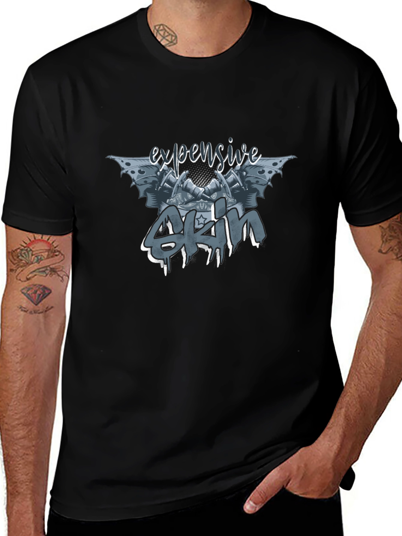 Expensive 4KM Graphic Black T-Shirt