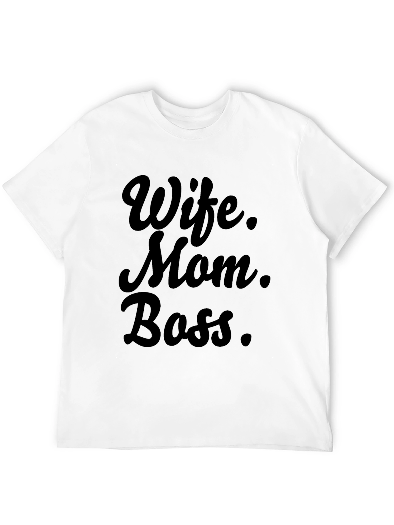 Wife Mom Boss Graphic Tee - Black