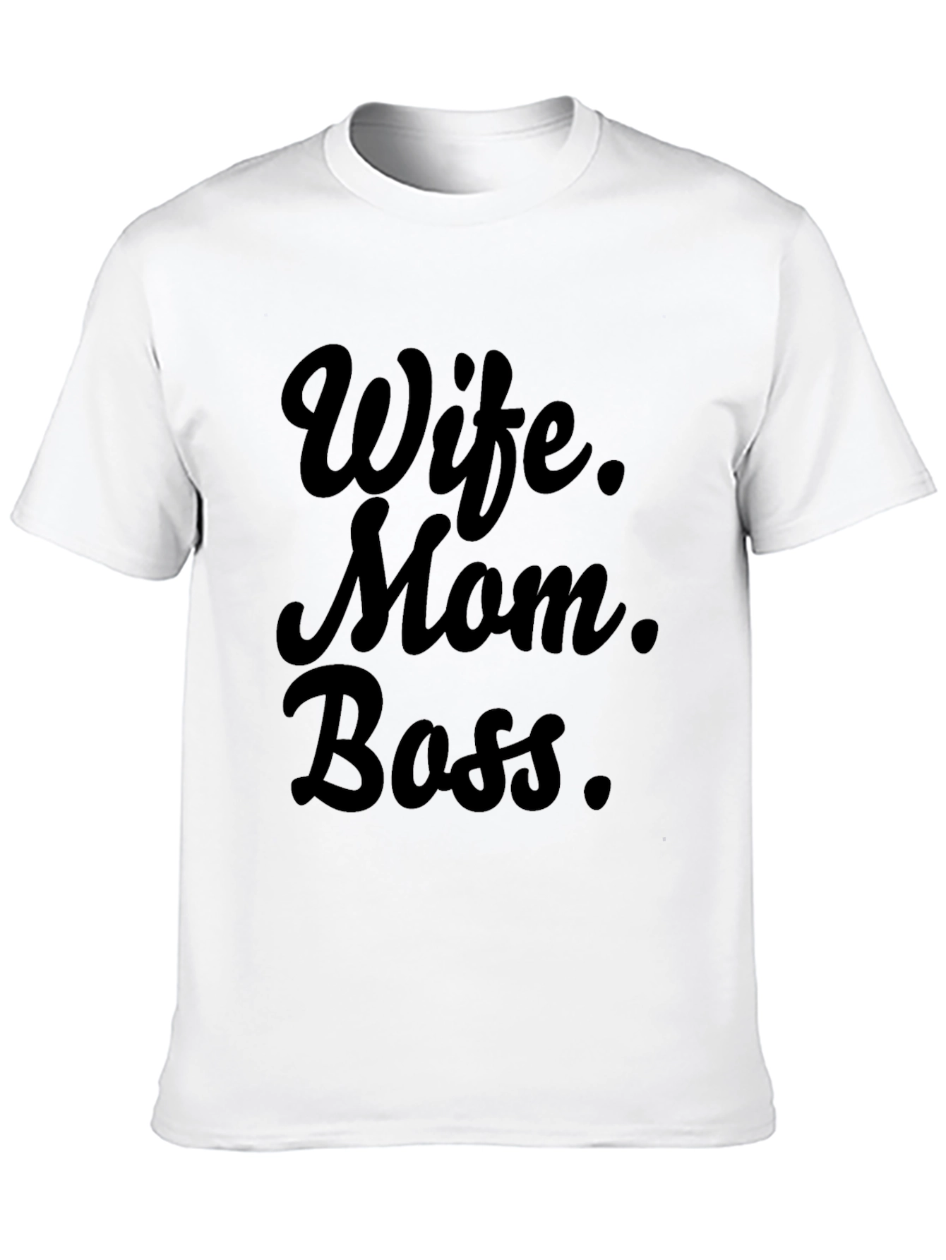 Wife Mom Boss Graphic Tee - Black