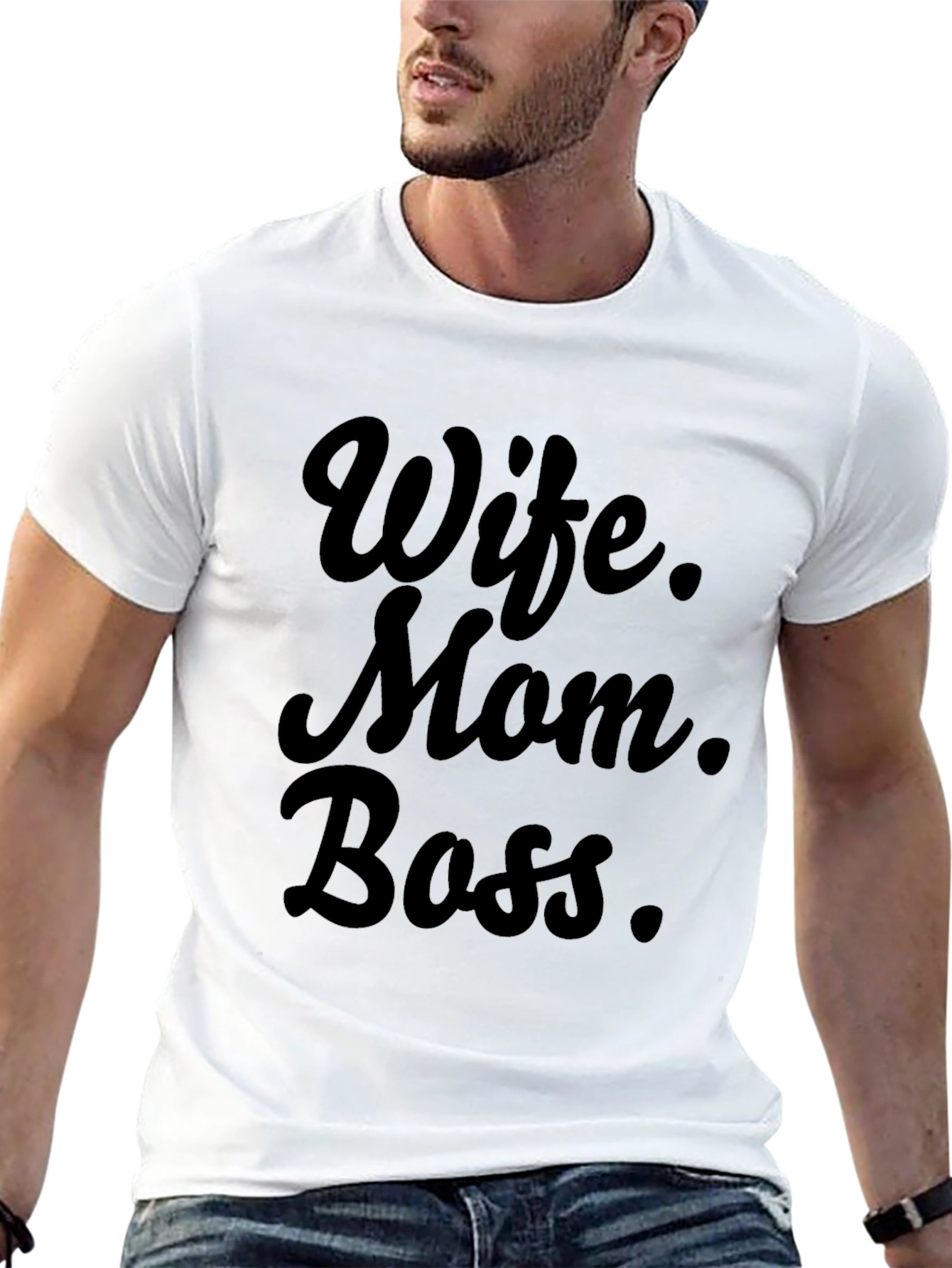 Wife Mom Boss Graphic Tee - Black