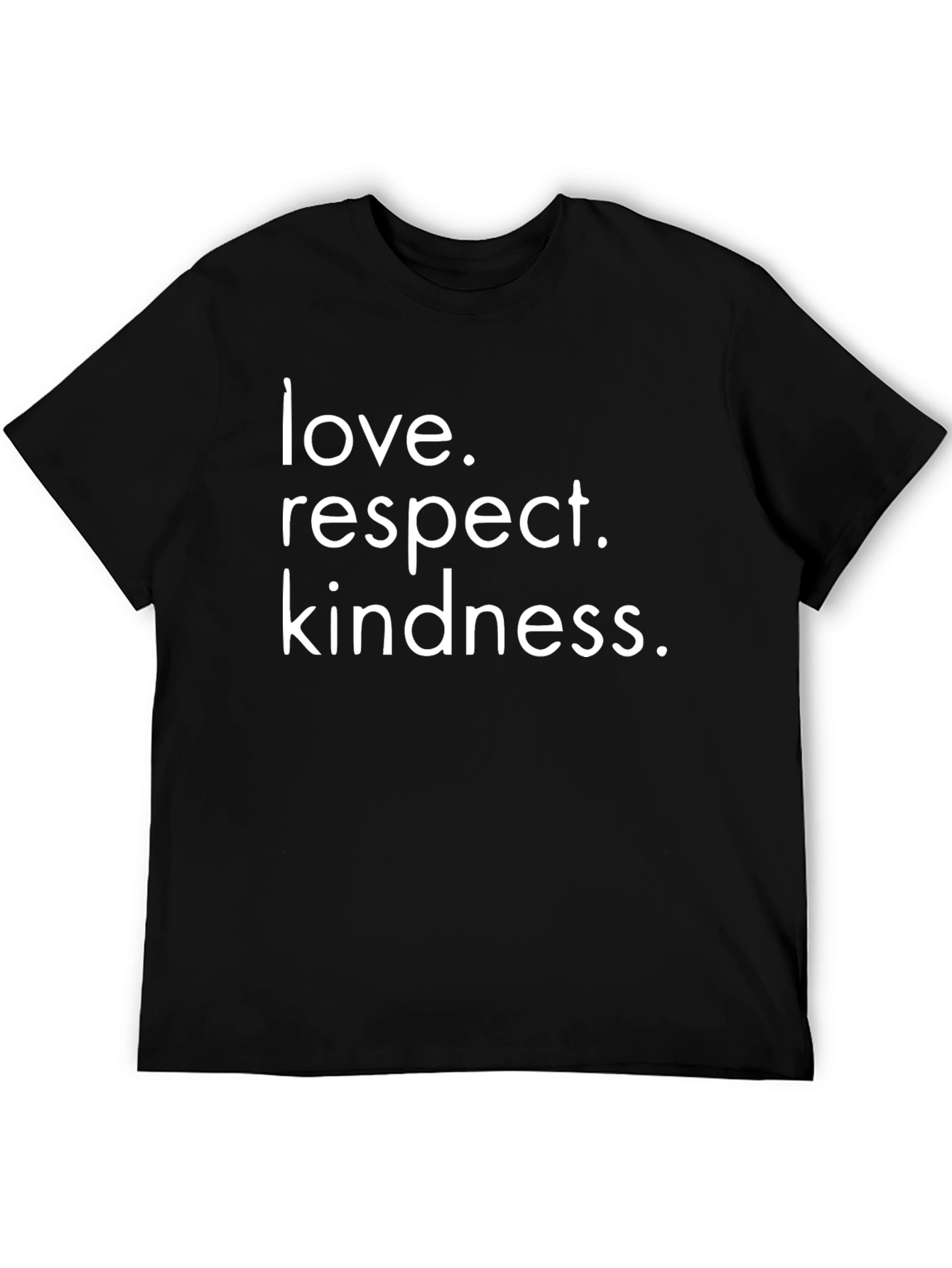 Love Respect Kindness Black Graphic Tee