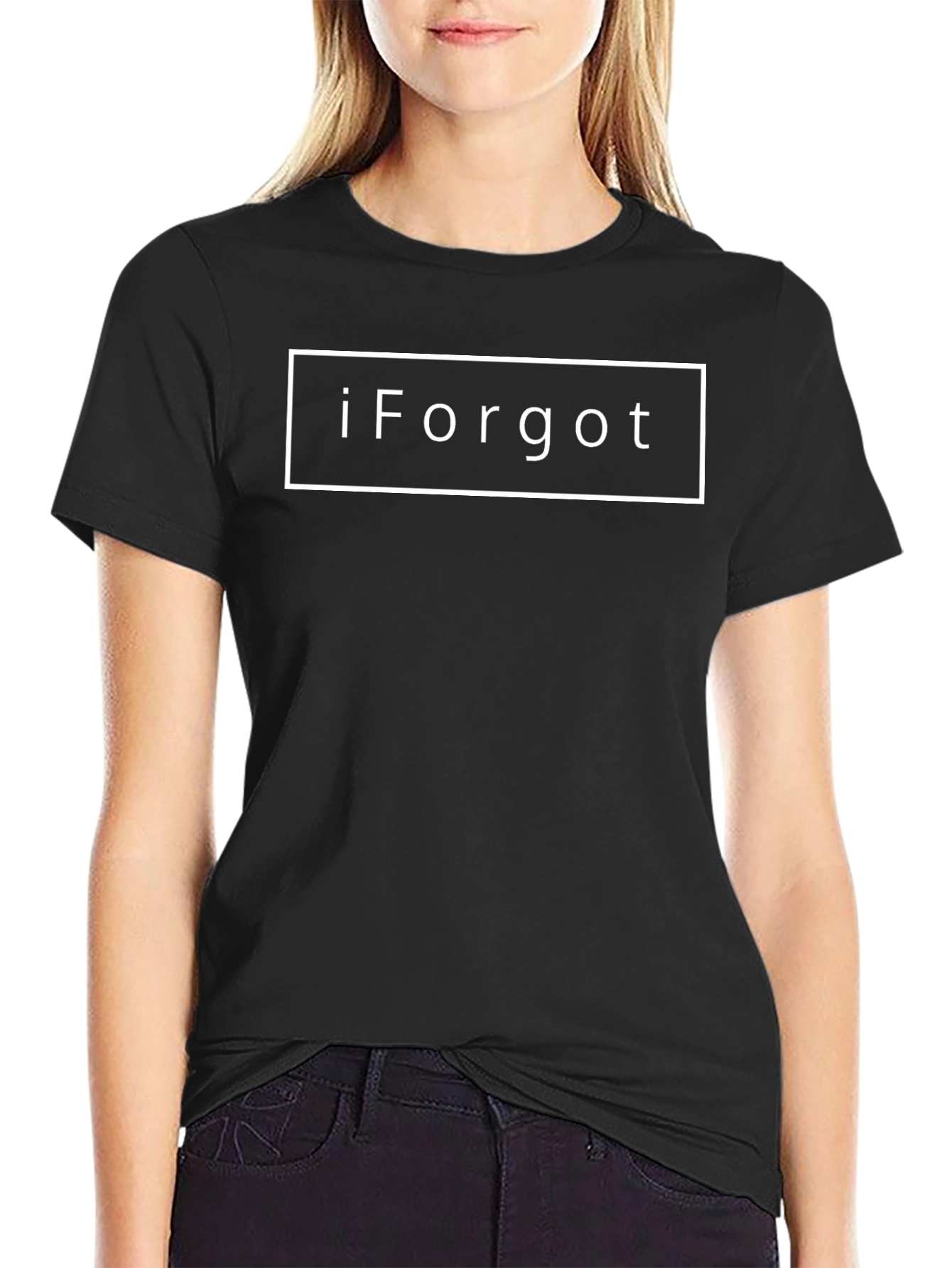 iForgot Funny Graphic T-Shirt - Black Cotton Tee