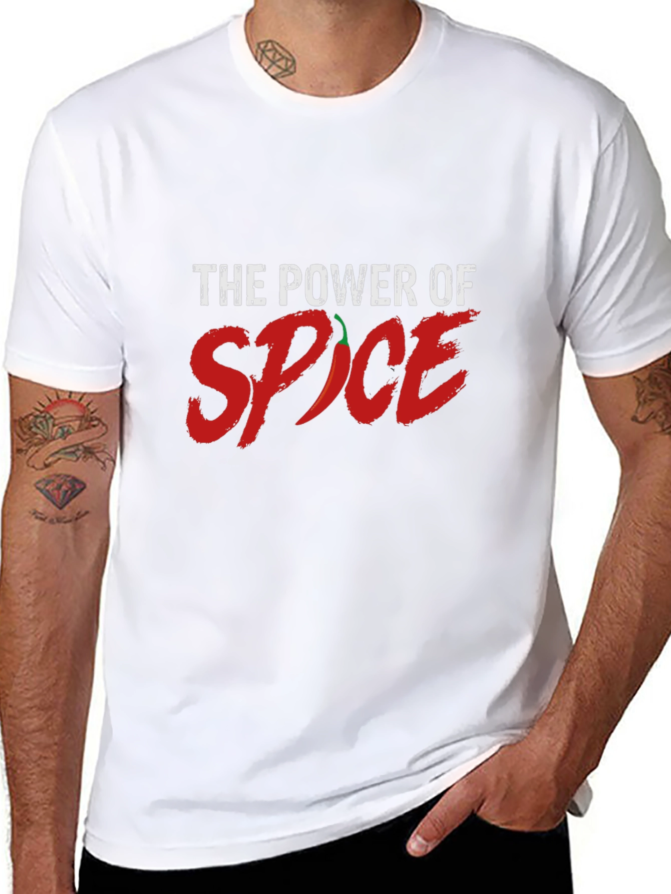 Power of Spice Graphic T-Shirt - Chili Pepper Design