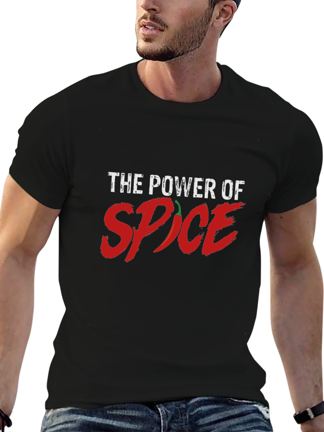 Power of Spice Graphic T-Shirt - Chili Pepper Design