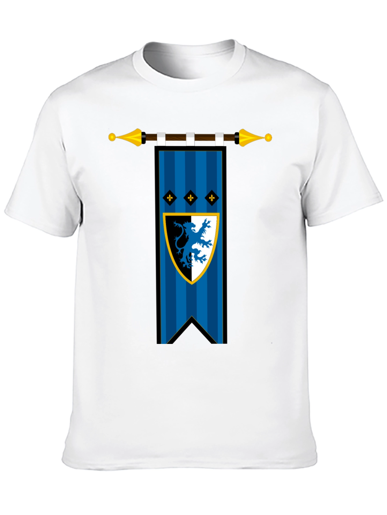 Medieval Lion Crest Black T-Shirt