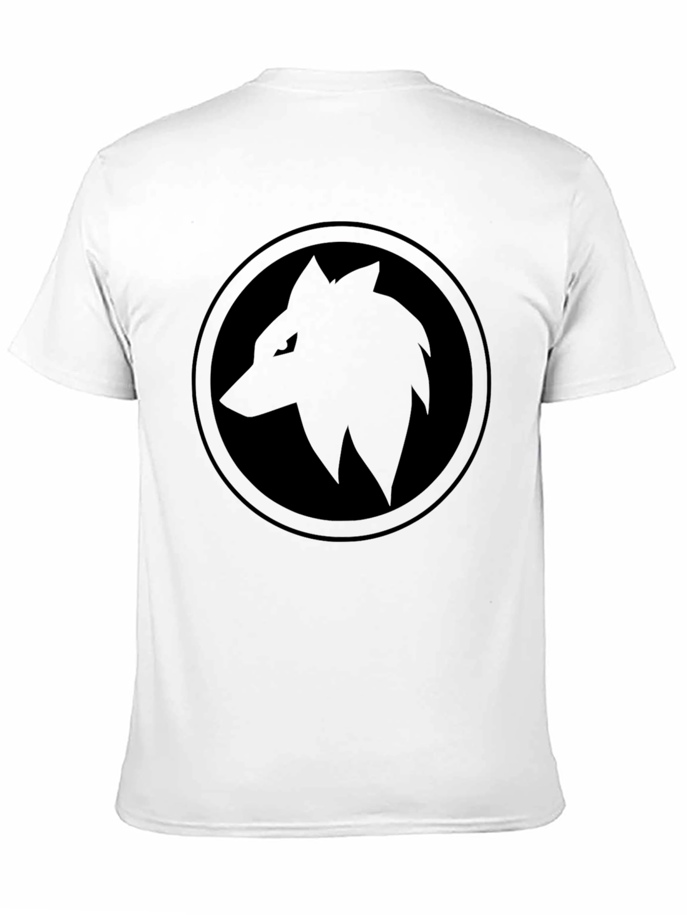 Black Wolf Circle T-Shirt - Edgy Graphic Tee