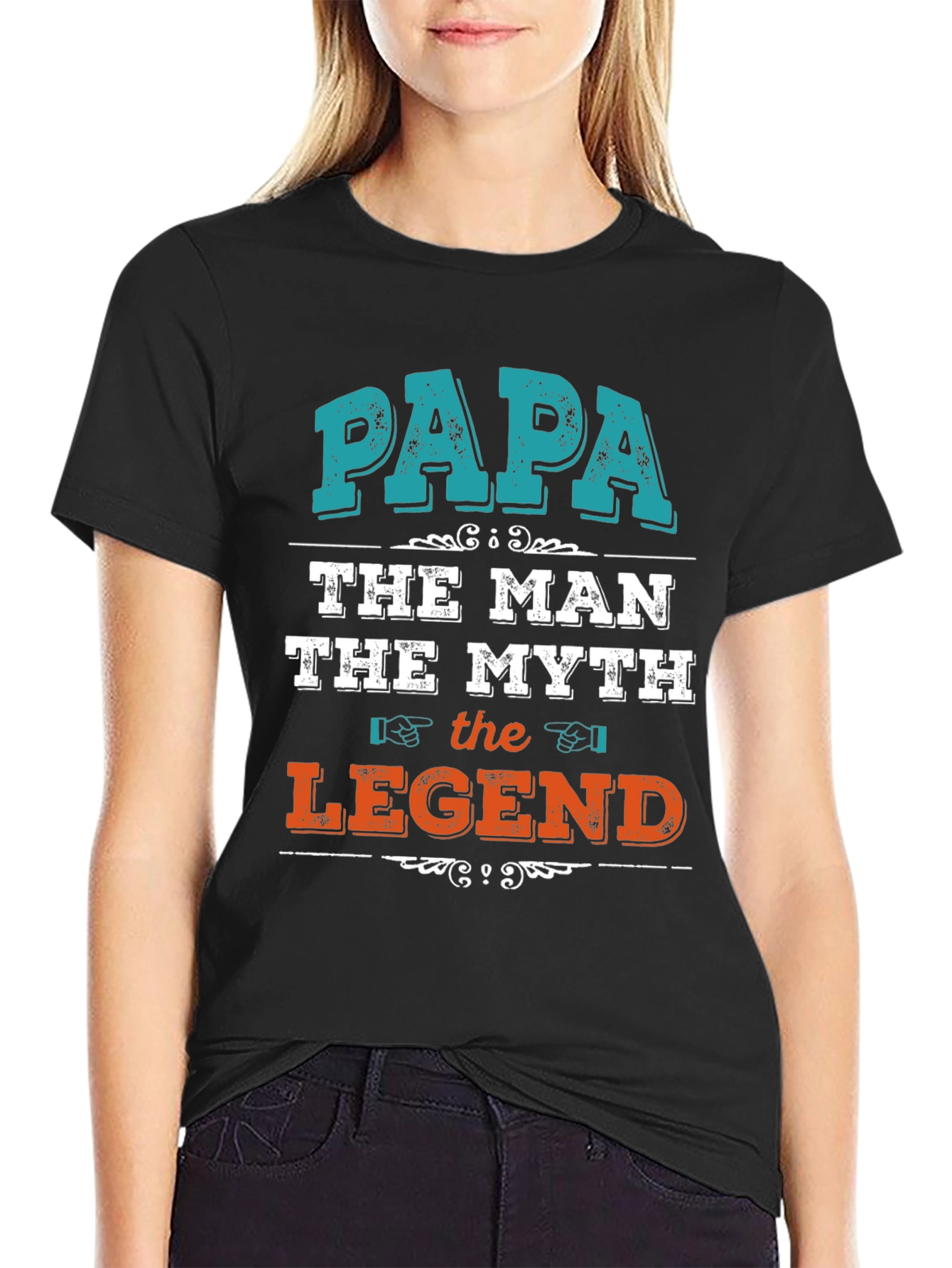Papa The Man Myth Legend Graphic T-Shirt