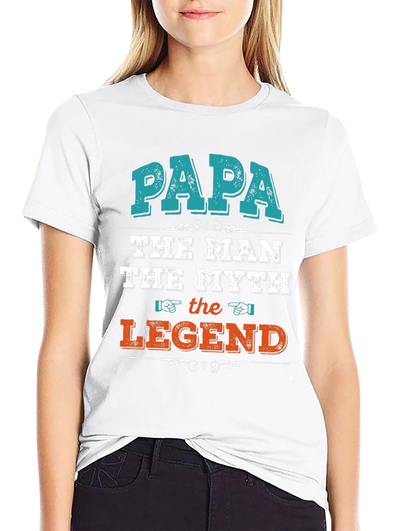 Papa The Man Myth Legend Graphic T-Shirt