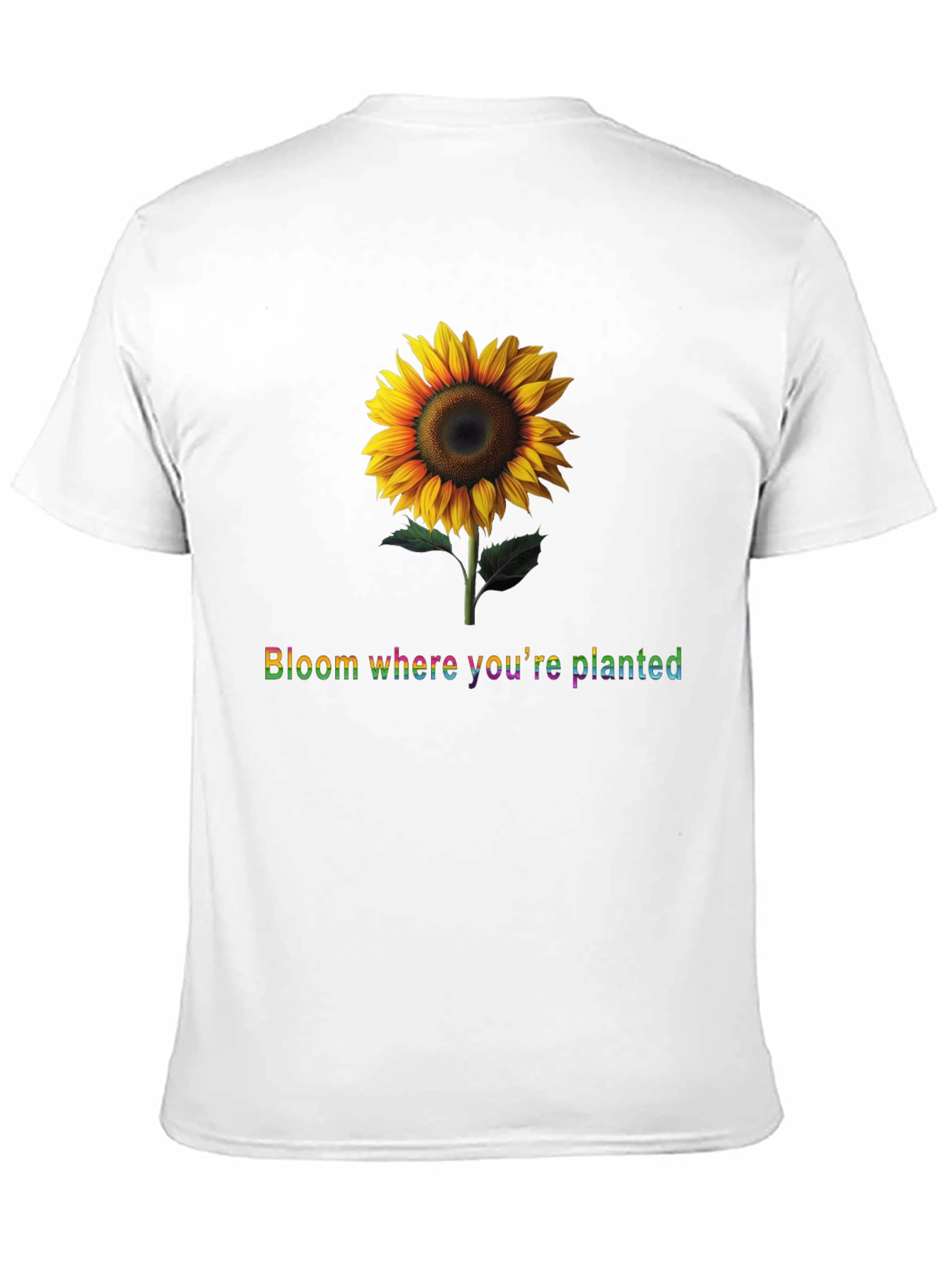 Sunflower Bloom Black T-Shirt