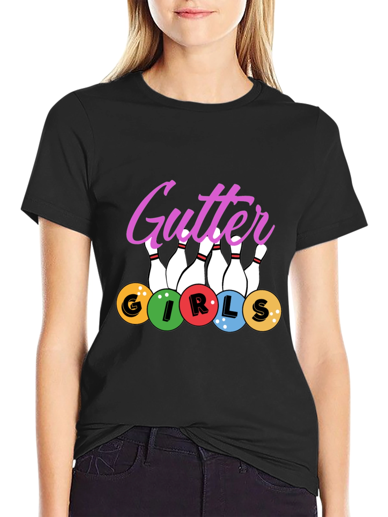 Gutter Girls Bowling T-Shirt - Novelty Tee